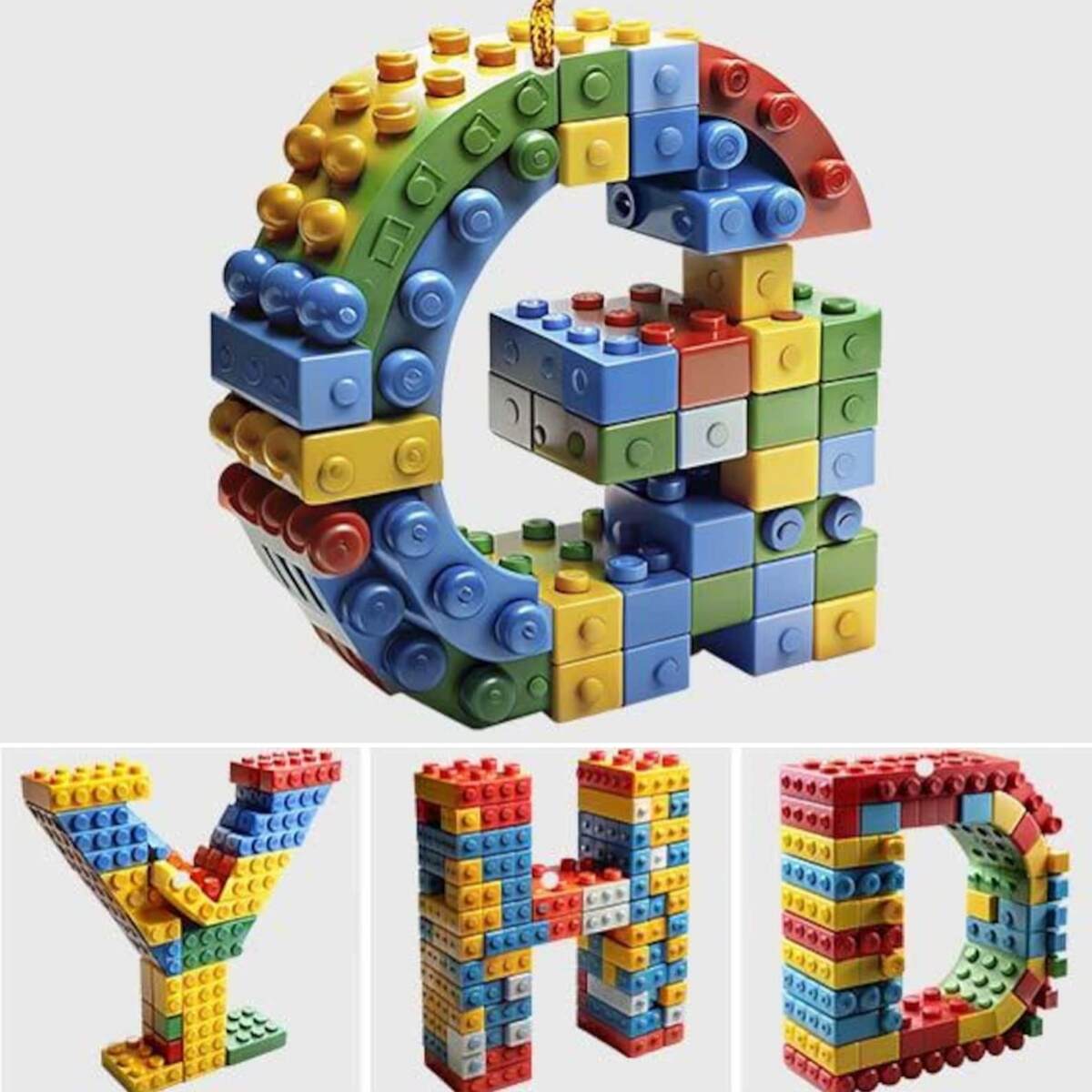 Building Brick Letter Ornament