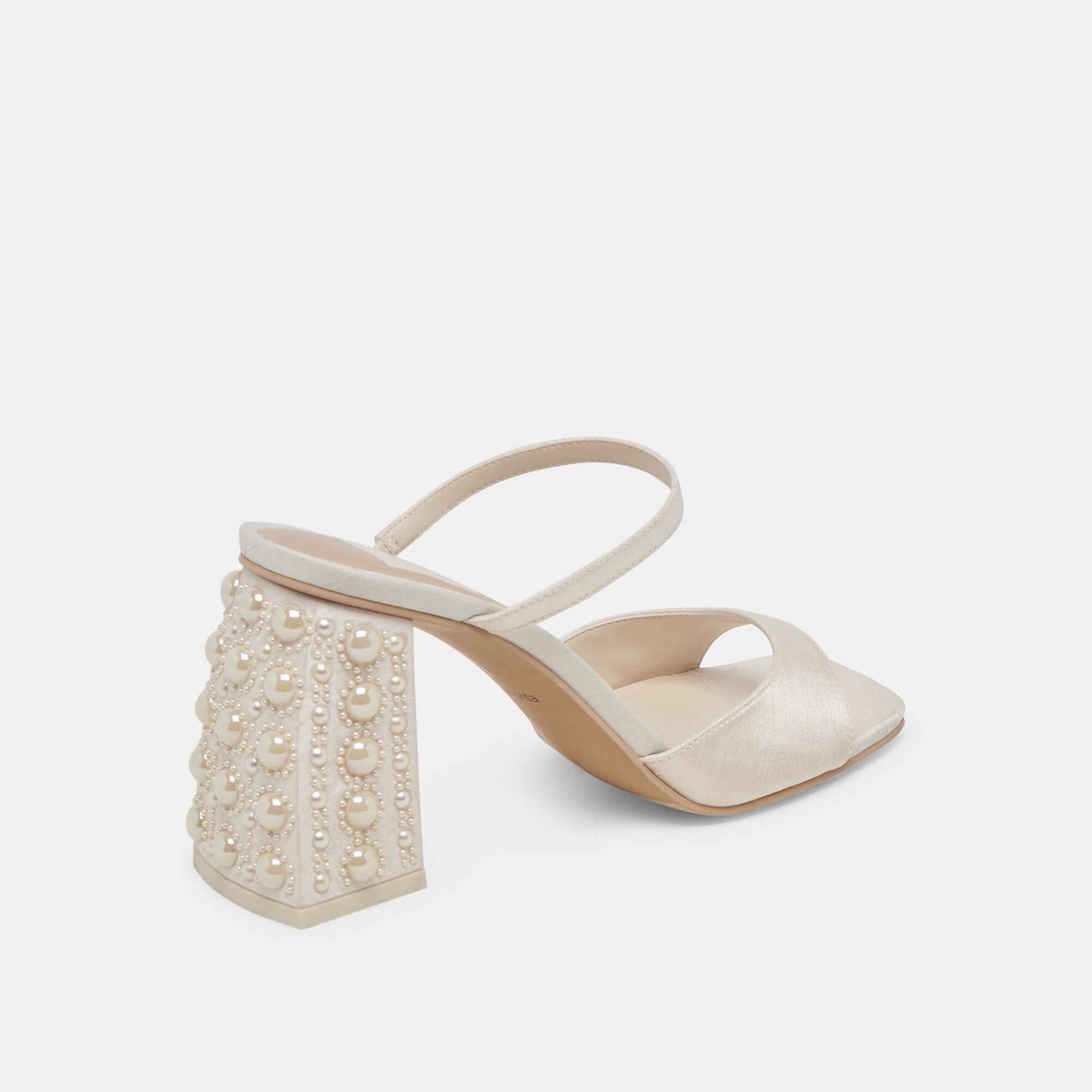 JEMMY PEARL HEELS VANILLA SILK