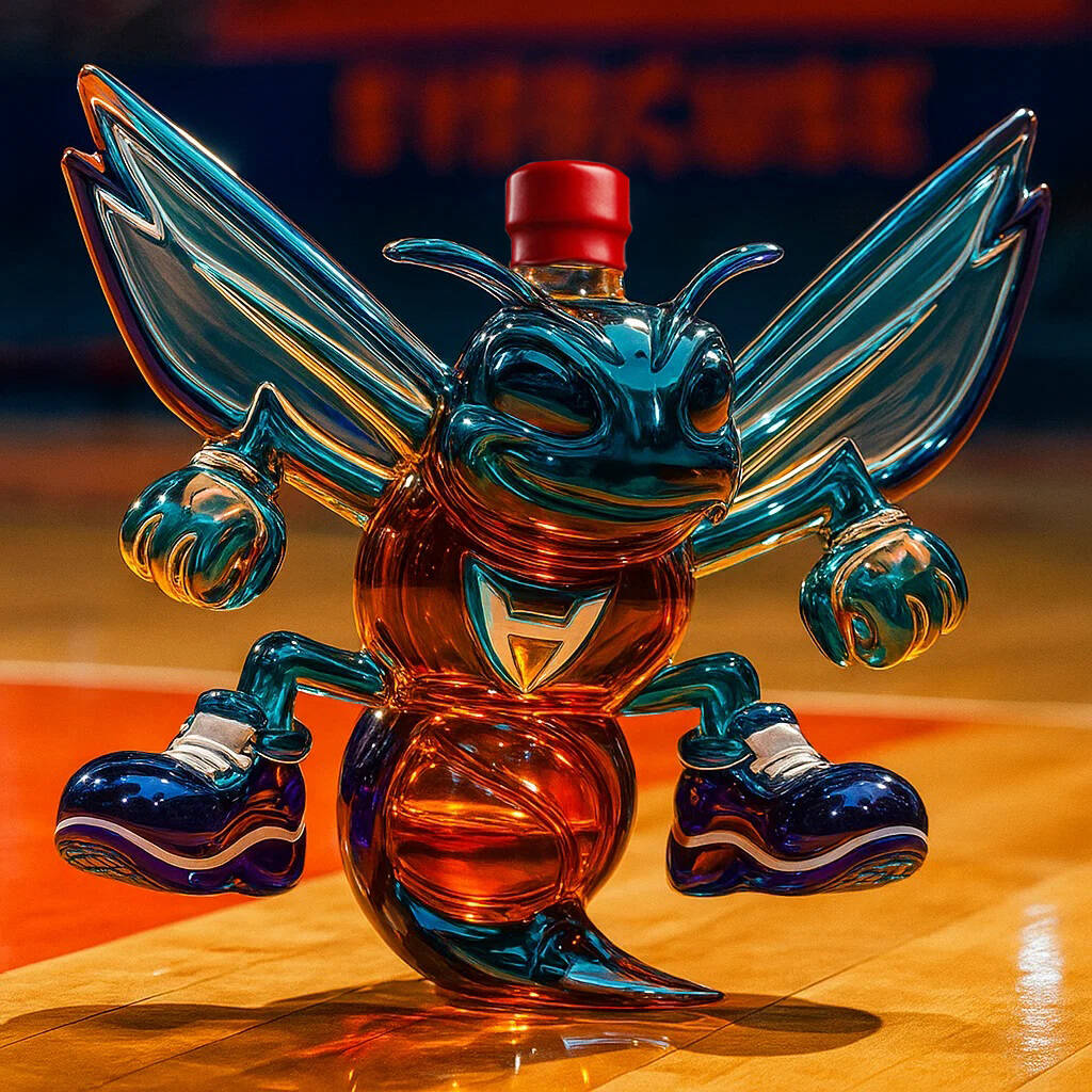 Charlotte Hornets Whisky Bottle