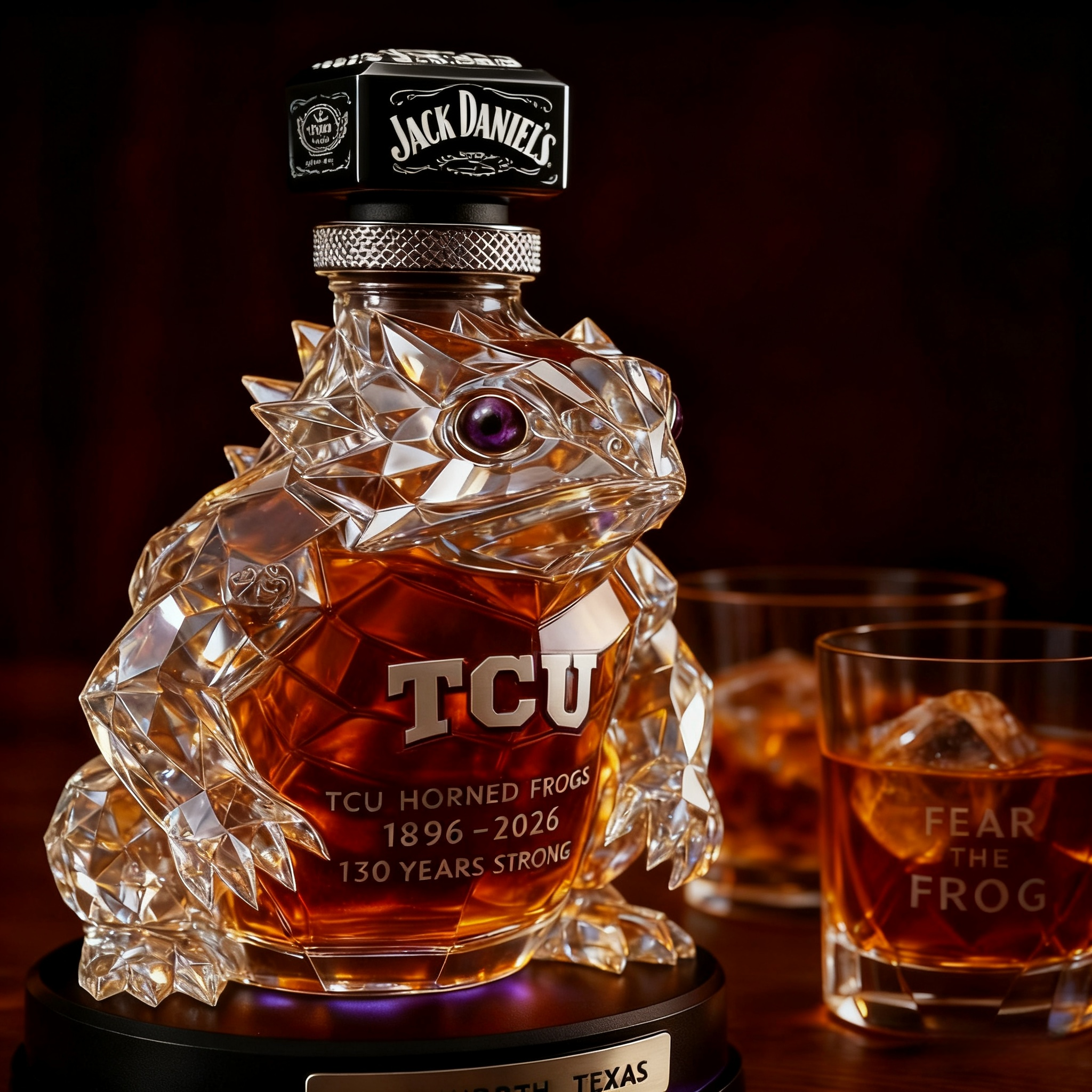 TCU 130th Anniversary Whiskey Bottle