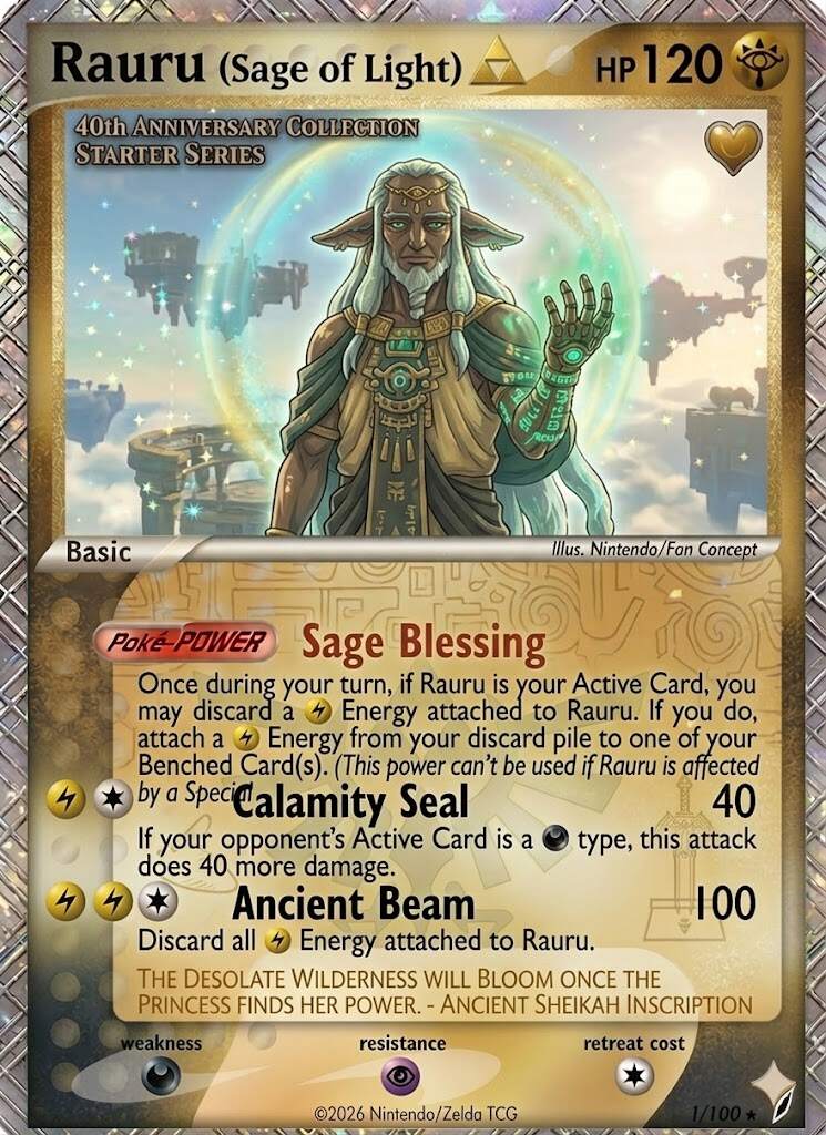 The Legend of Zelda 40th Anniversary Limited Edition tcg Card -green