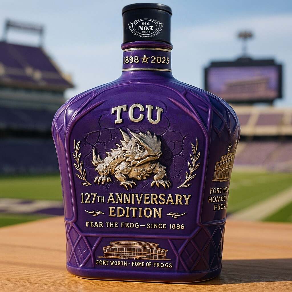 TCU 127th Anniversary Whiskey Bottle