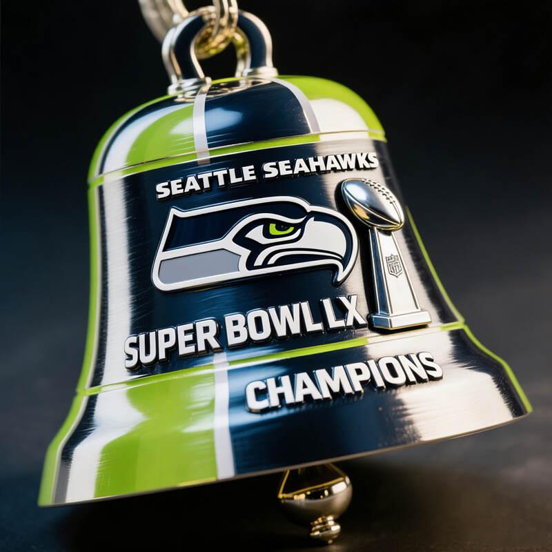 Seattle Seahawks Super Bowl LX Champions Bell