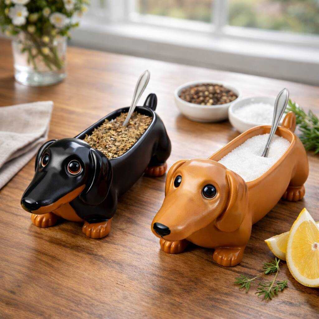 Dachshund Salt and Pepper Dishes