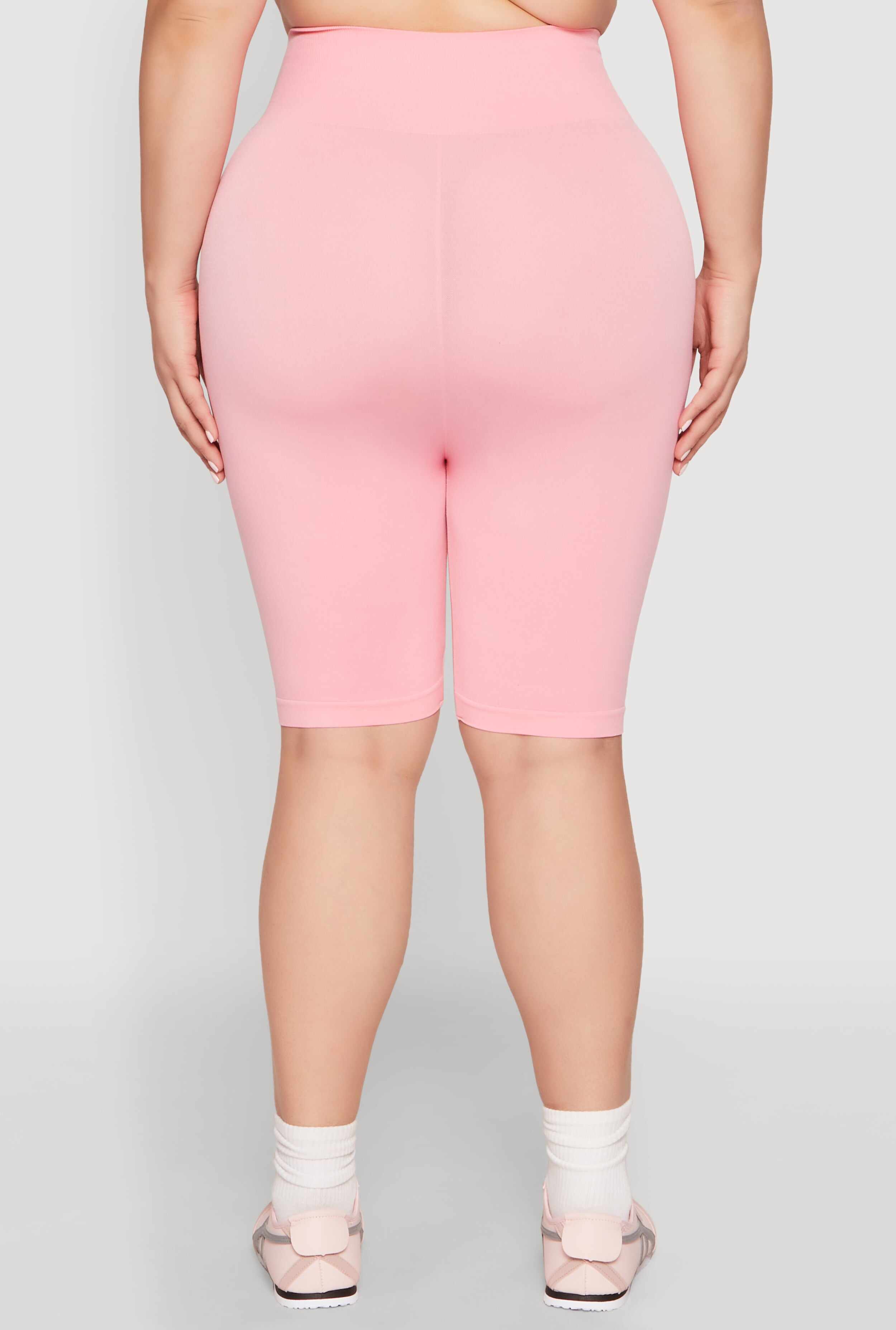 Plus Size High Waisted Biker Shorts