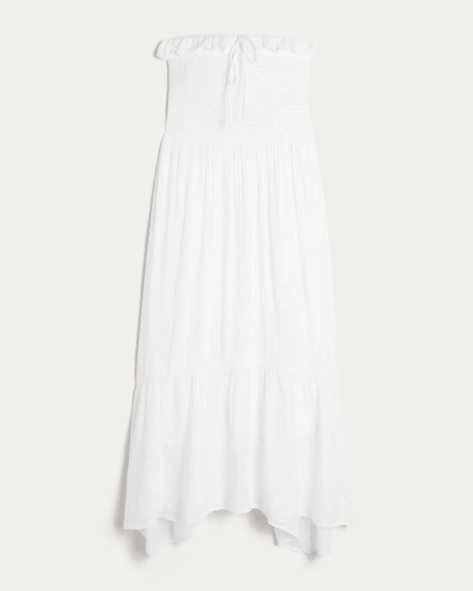 Strapless Smocked Maxi Dress