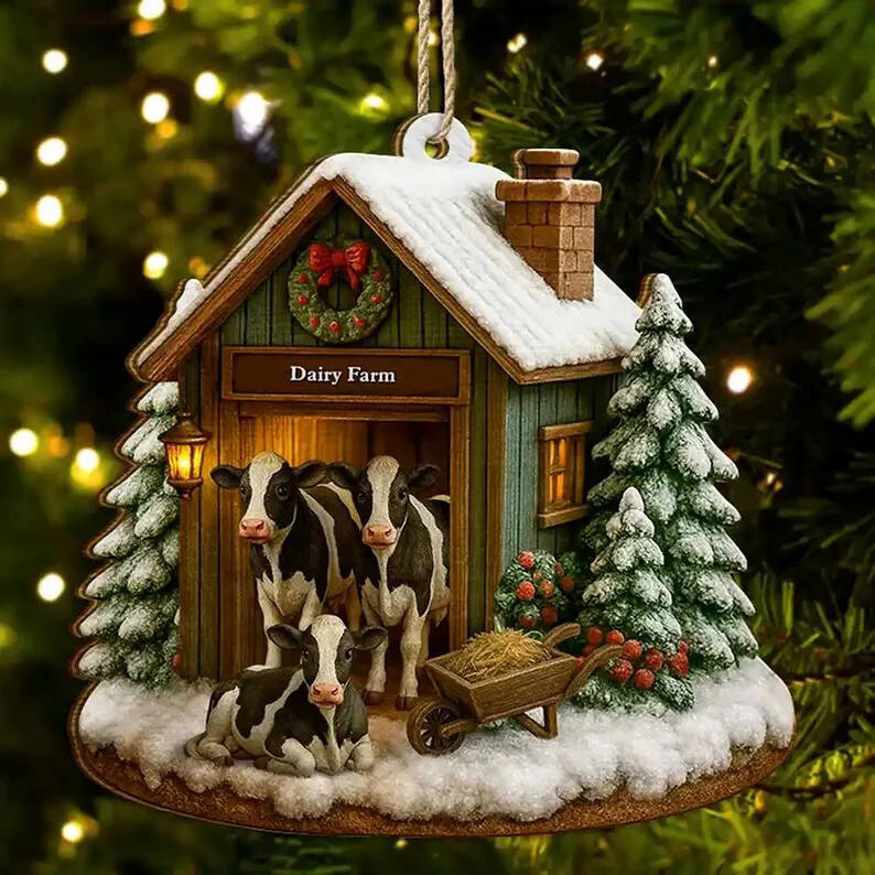Cozy Farm Cottage Christmas Ornament