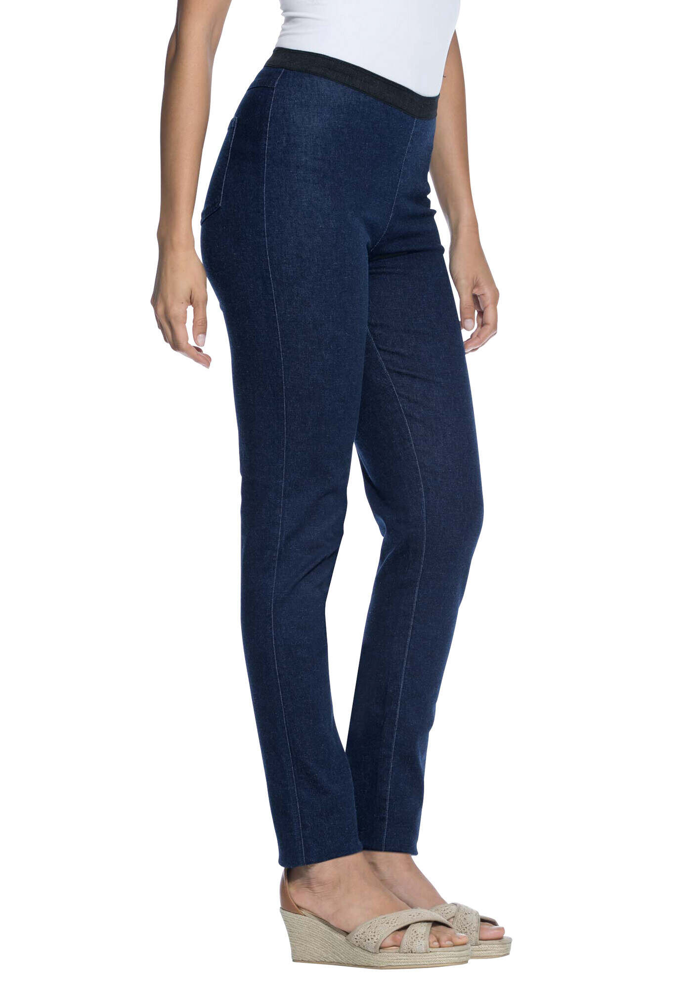 Stretch Denim Straight-Leg Jegging