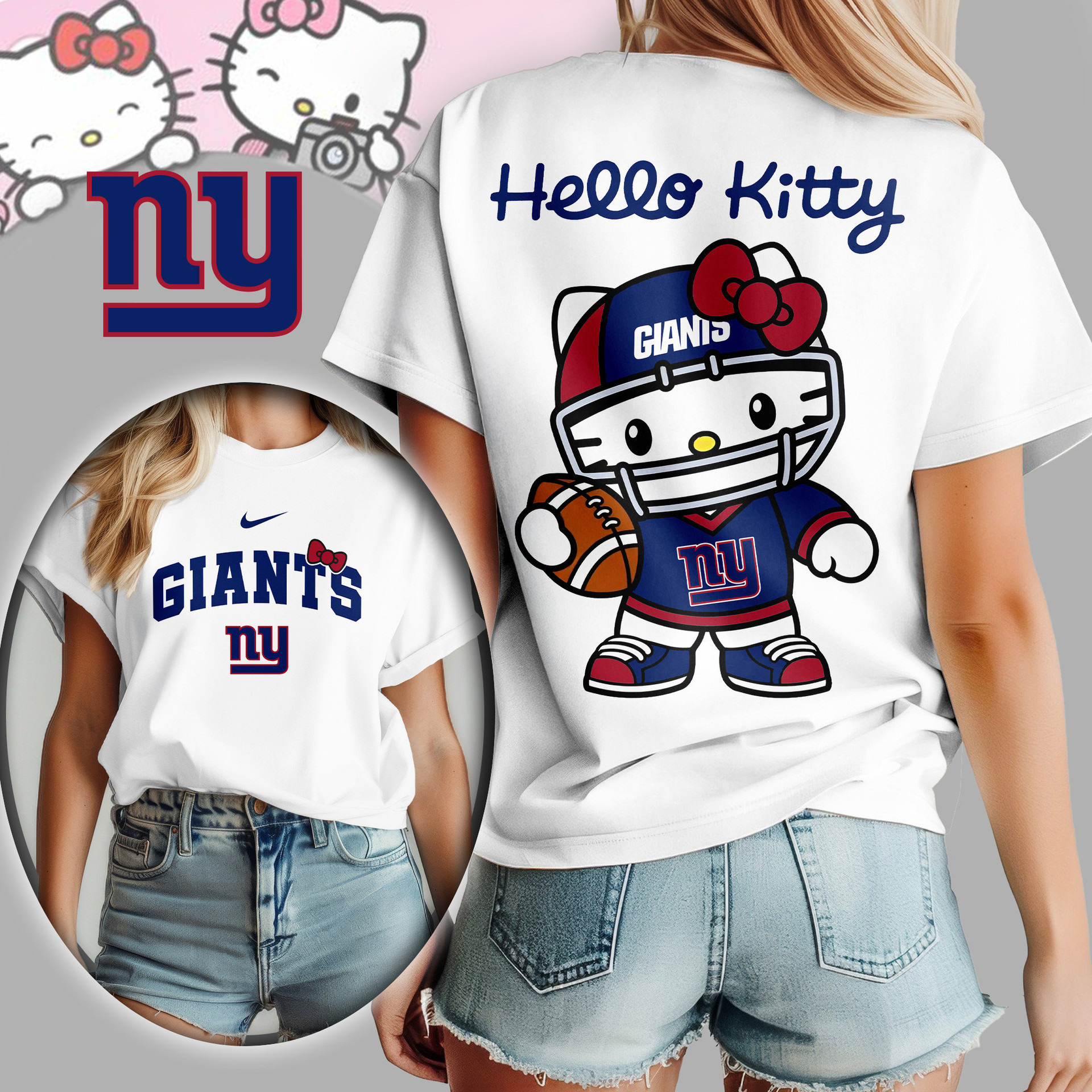 New York Giants | Premium NFL Hello Kitty Women's Shirt TD
