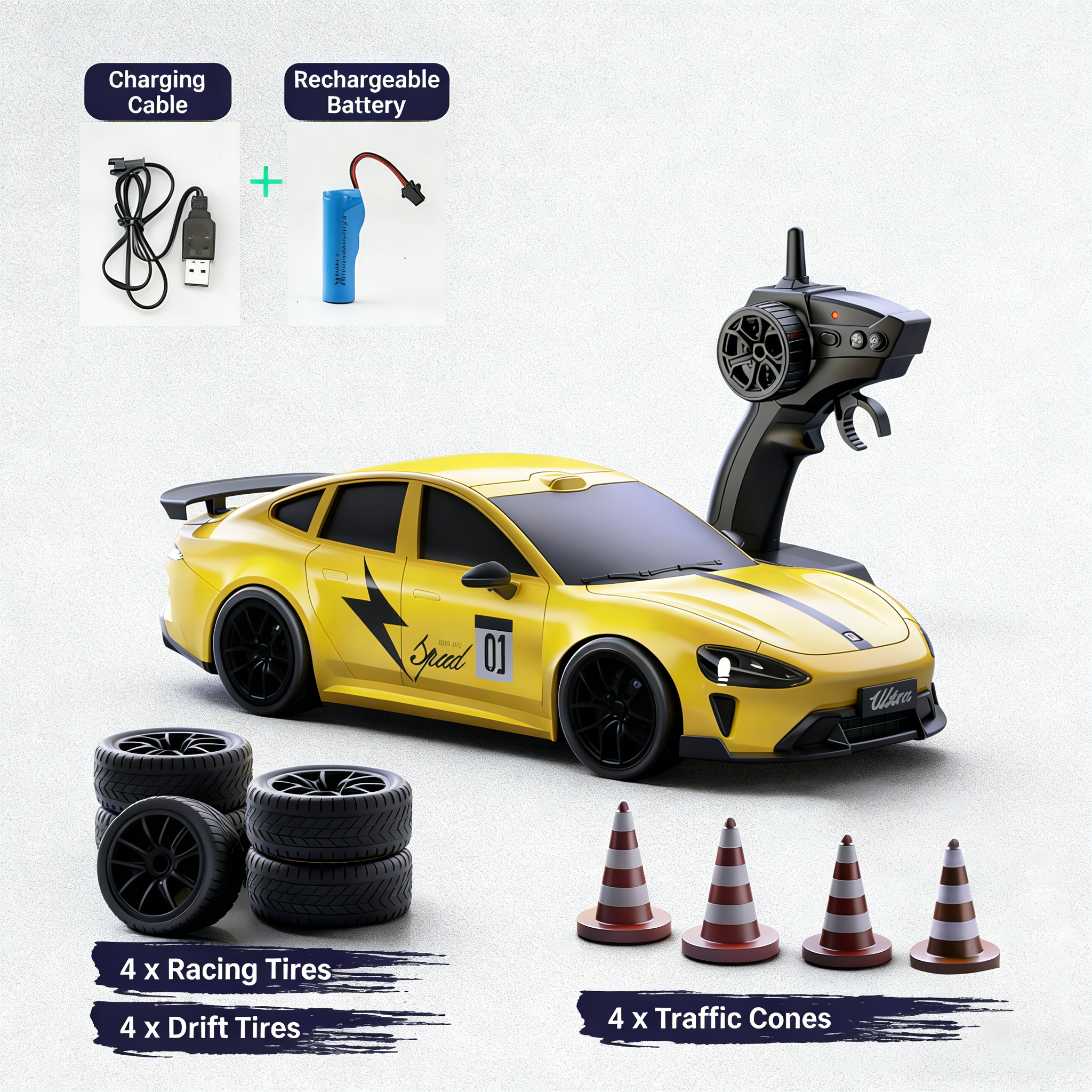 🎁Best Drift Toy Gift for Kids – High Speed RC Car