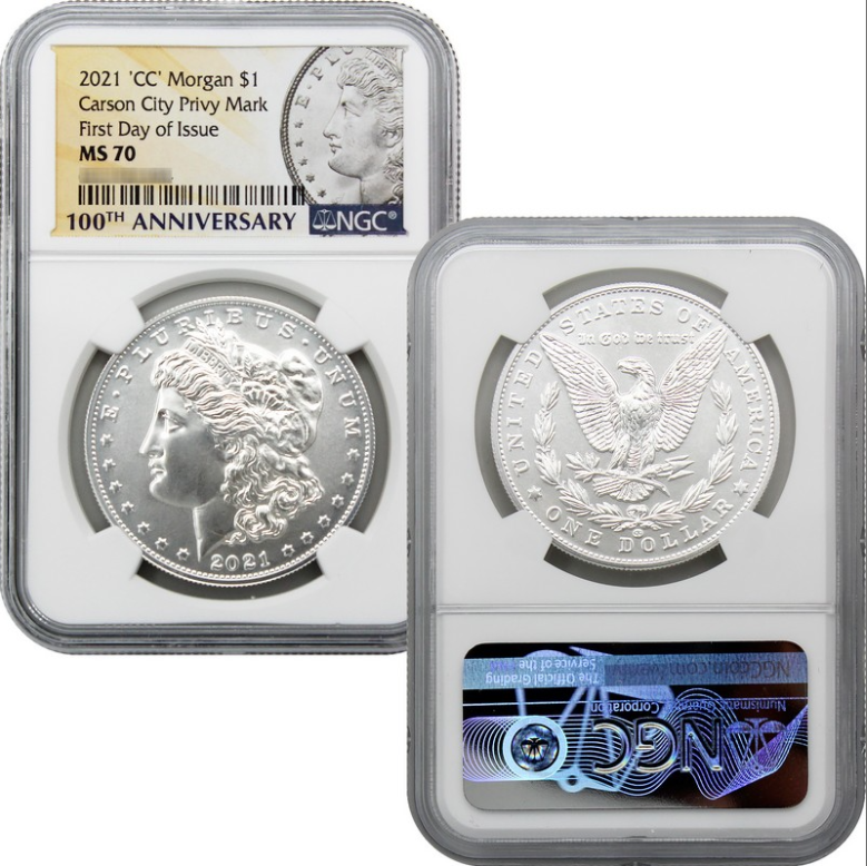2021 Morgan & Peace Silver Dollar 6 Coin Set NGC MS70 Centennial Label (Buy individually or as a set)