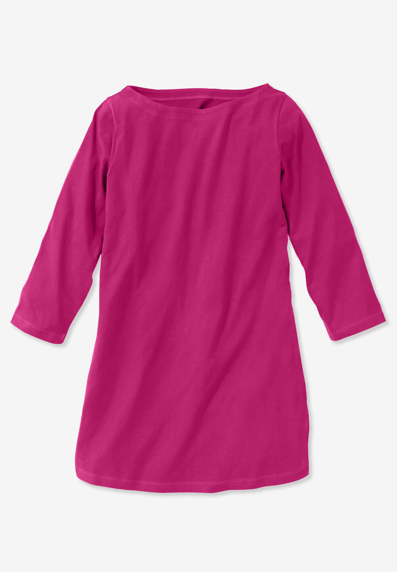 Perfect Three-Quarter Sleeve Boatneck Tee