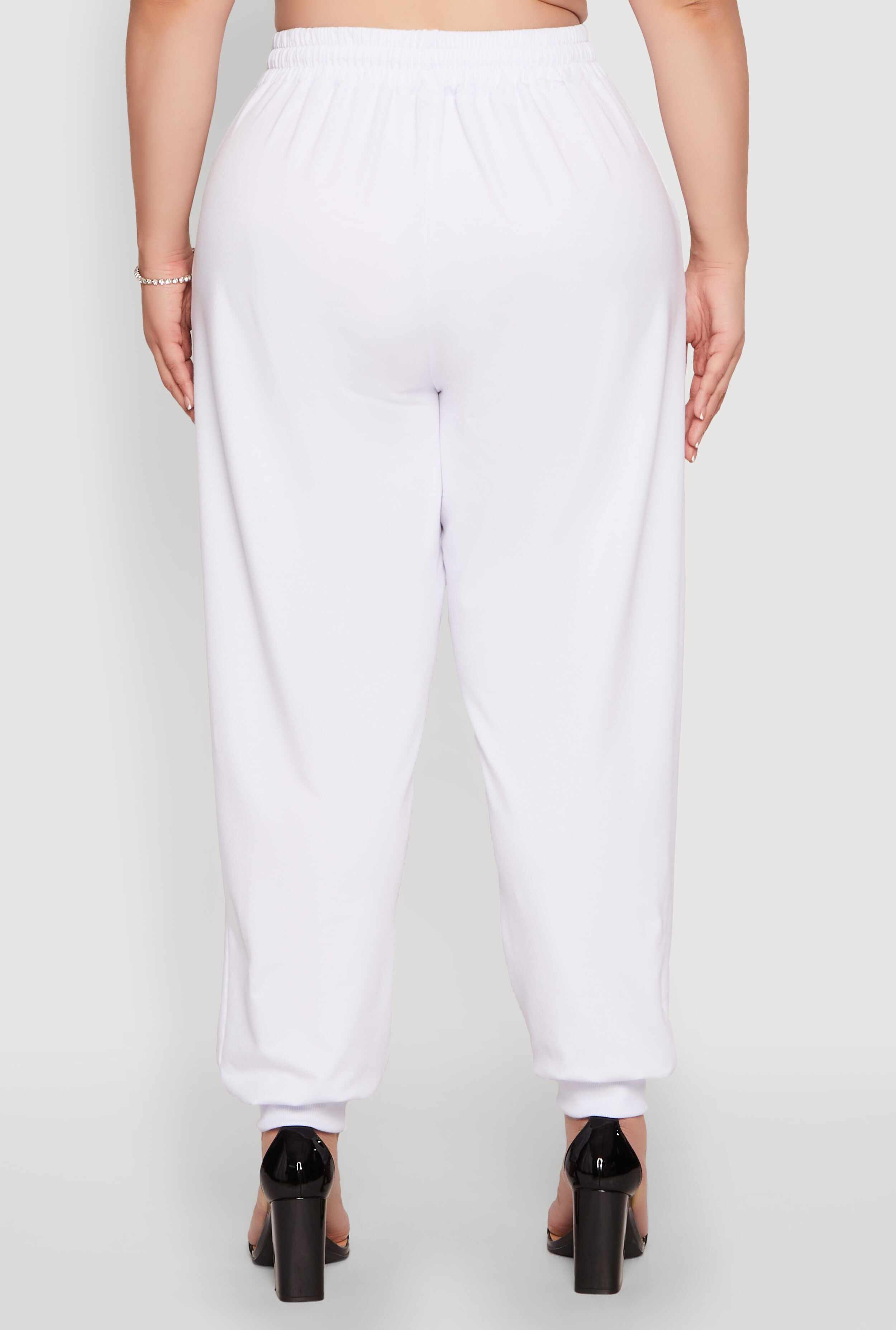 Plus Size Abstract Love Graphic Joggers