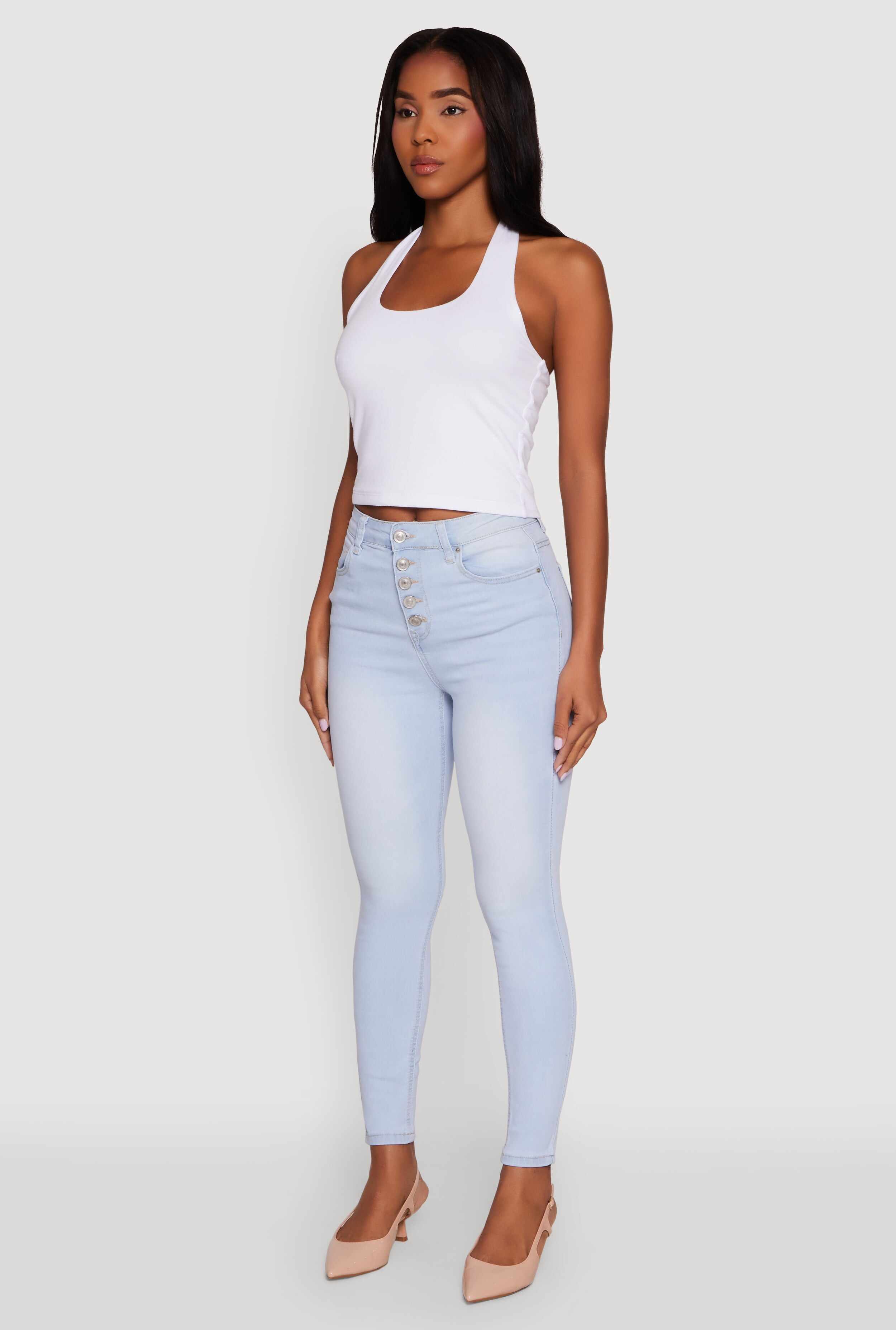WAX High Waisted Skinny Leg Stretch Jeans