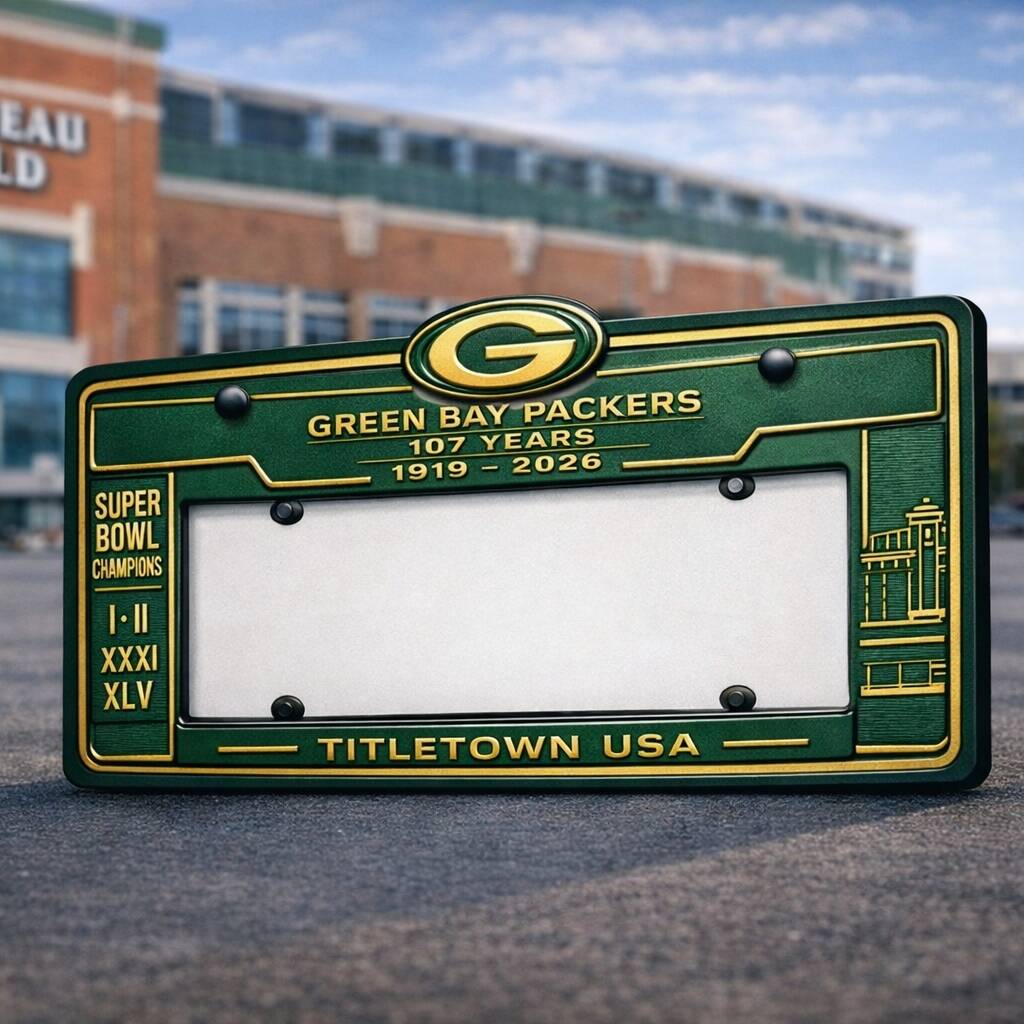 Packers 107th Anniversary License Plate Frame
