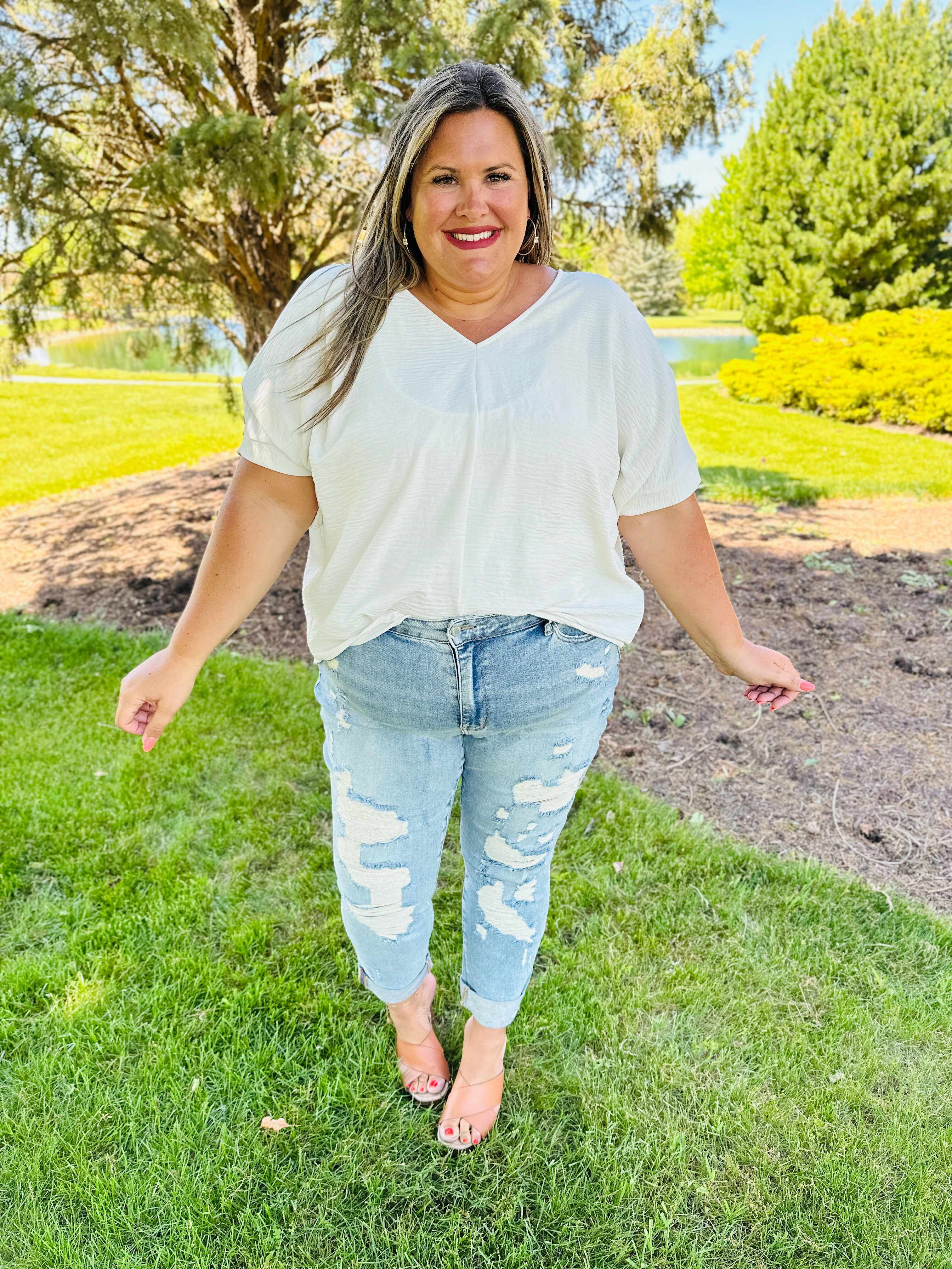 REG/CURVY Cuff It Boyfriend Jeans
