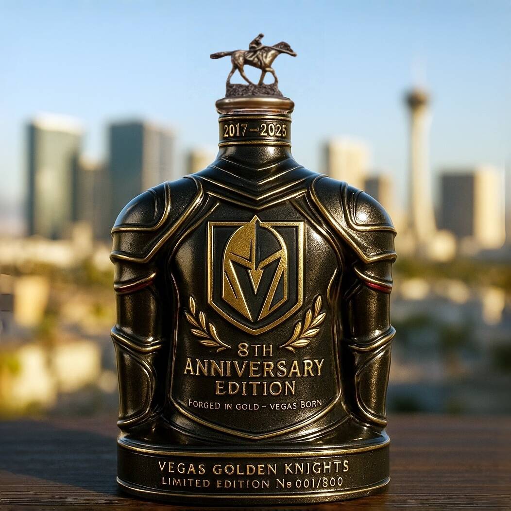 Vegas Golden Knights 8th Anniversary Whiskey Bottle