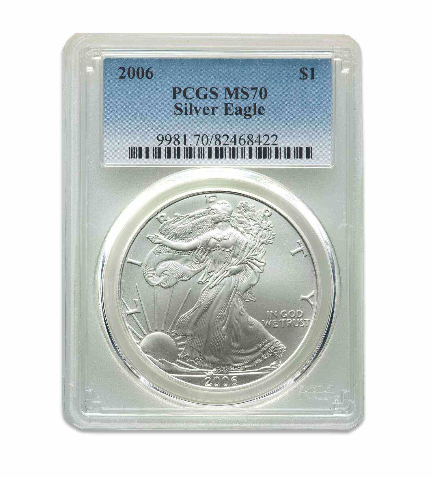 2006 $1 American Silver Eagle MS70 PCGS