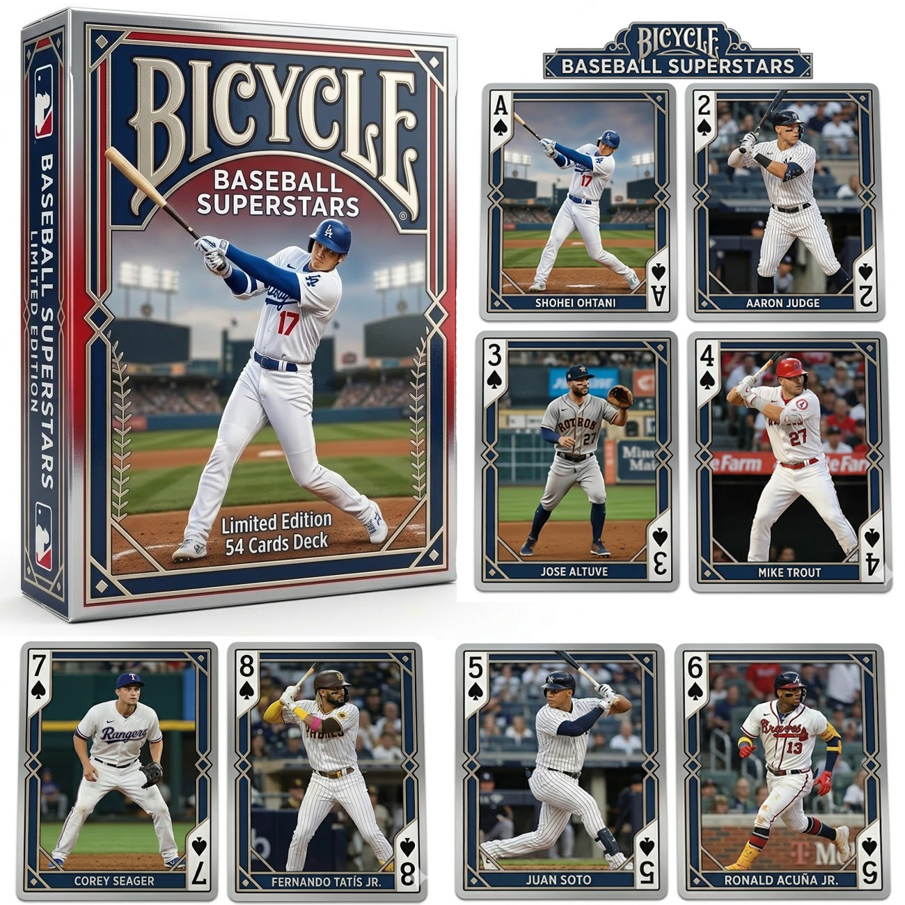 MLB Baseball Superstar Bicycle Limited Edition Playing Cards
