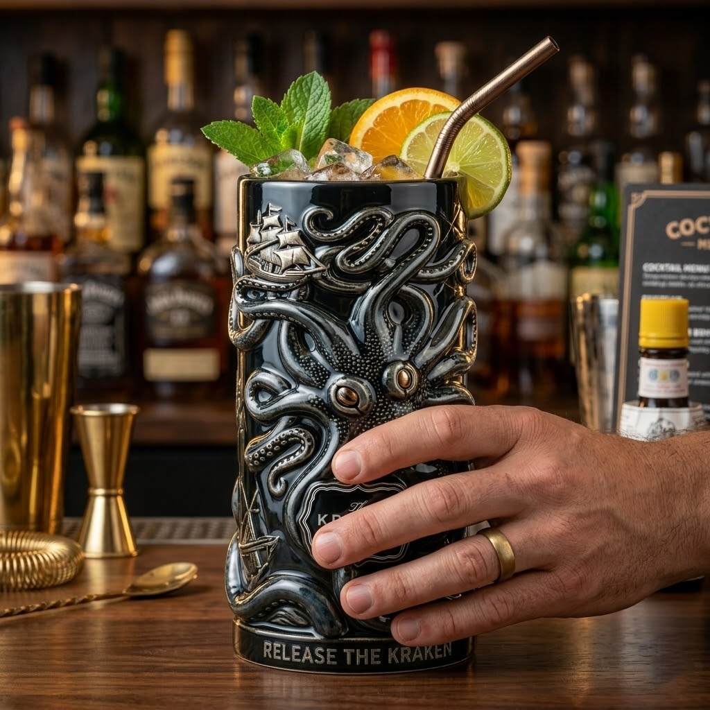 The Kraken Black Spiced Rum Collector Tiki Mug