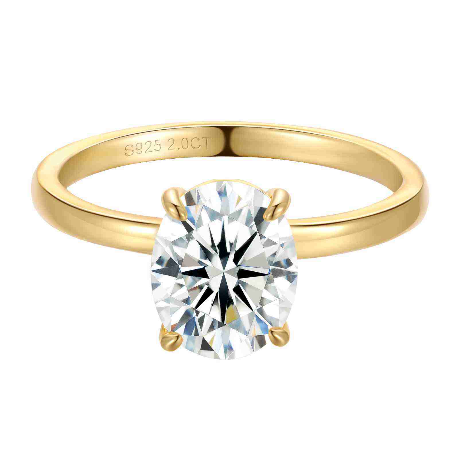 (Valentine's Gift) S925 Oval Cut Moissanite Engagement Ring For Her