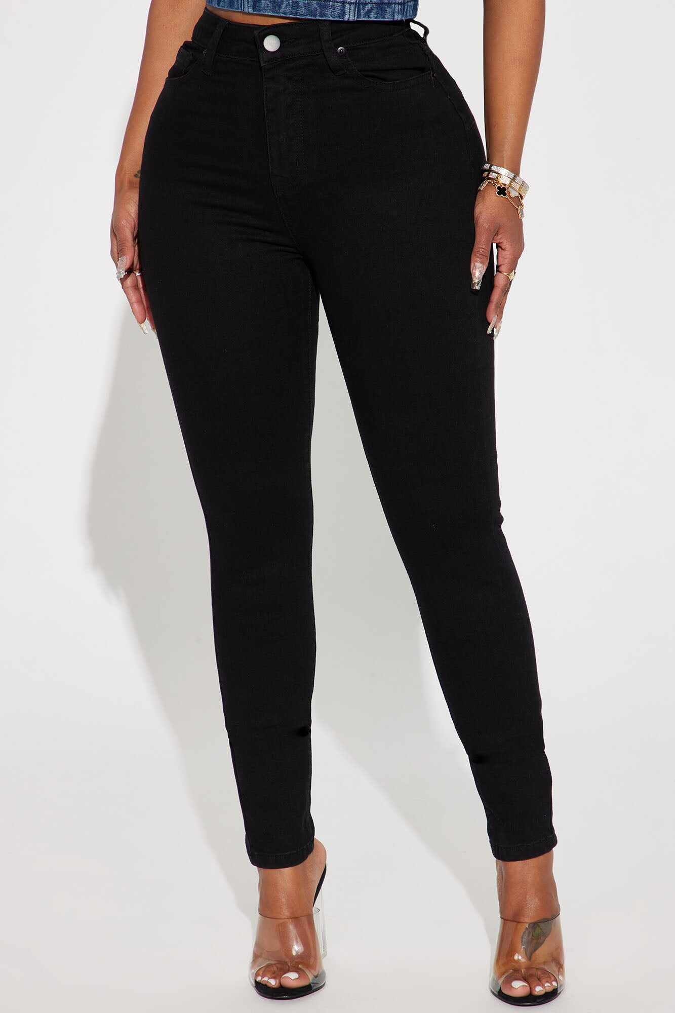 Toledo Sculpting High Rise Stretch Skinny Jeans - Black