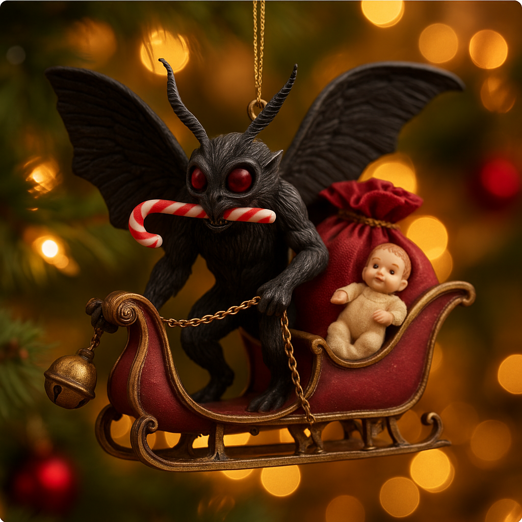 Mothman Stole Christmas Ornament Series