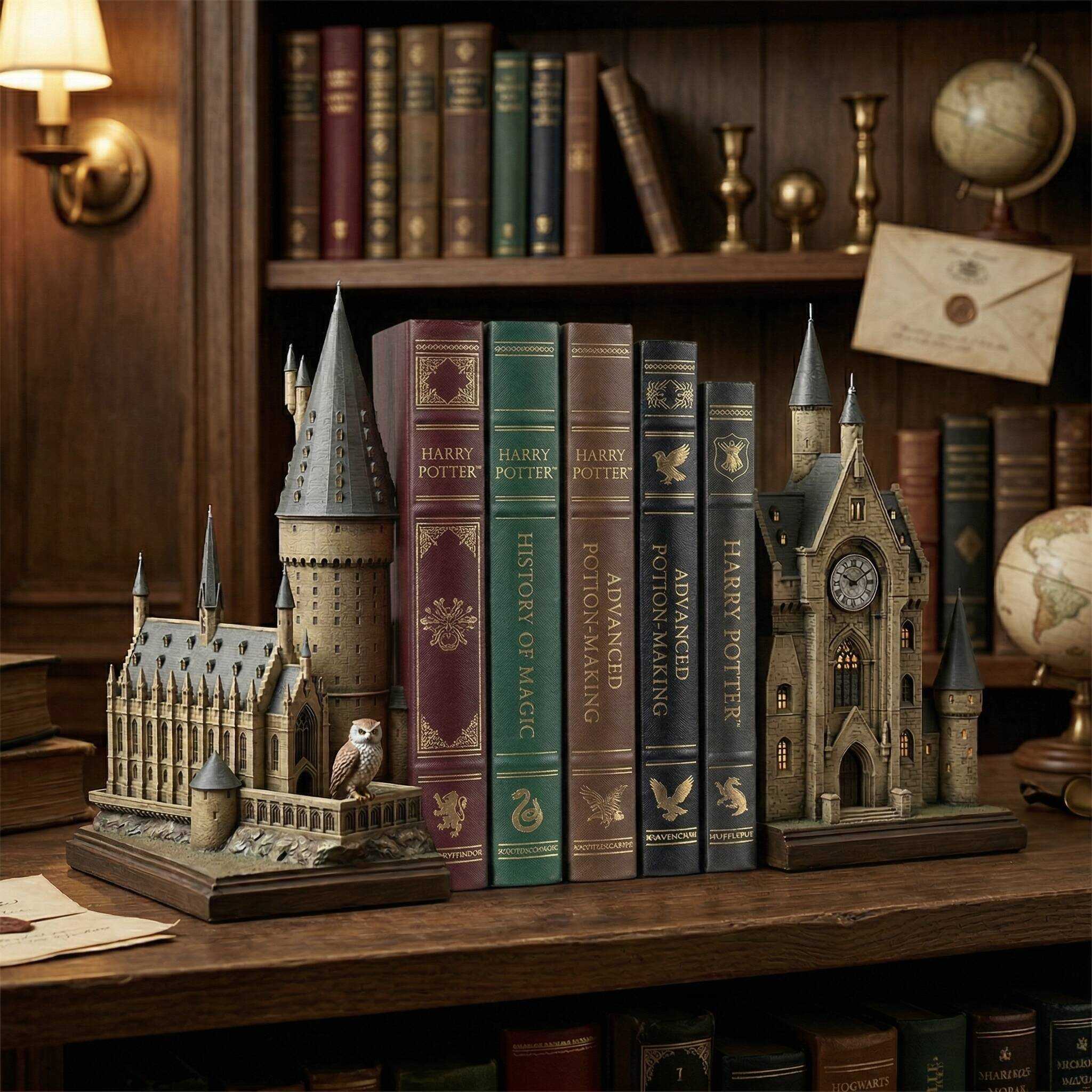🧙‍♂️ Harry Potter Wizarding Castle Bookends