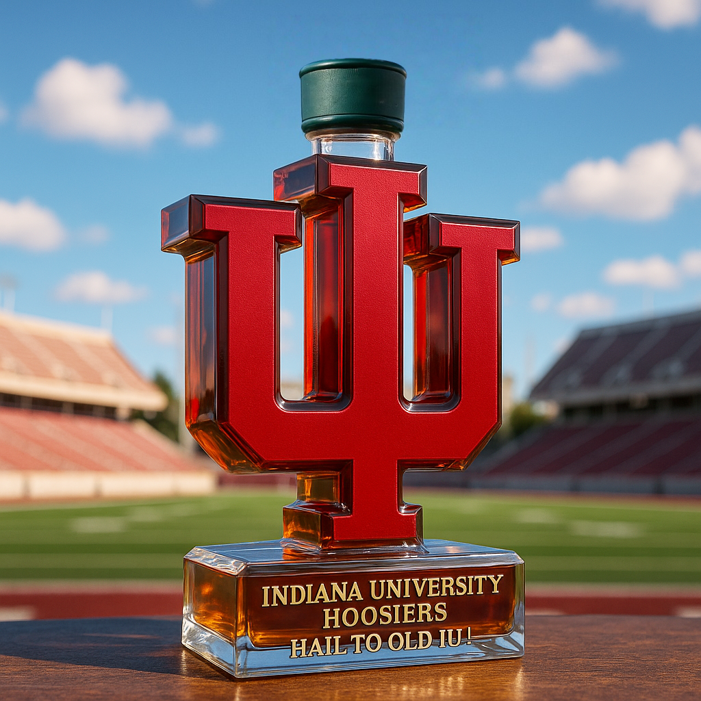Indiana University Hoosiers Limited-Edition Whiskey Bottle