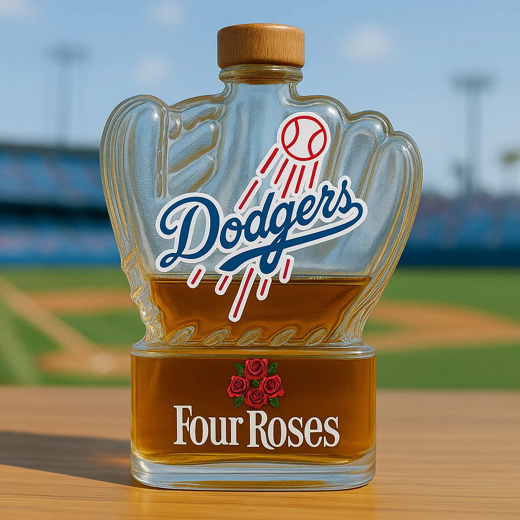 Dodgers Glove Whiskey Bottle