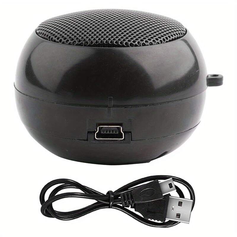 Mini Portable Travel Loud Speaker with 3.5mm Audio Cable Low Voltage Built-in Battery Retractable Speaker for IPod