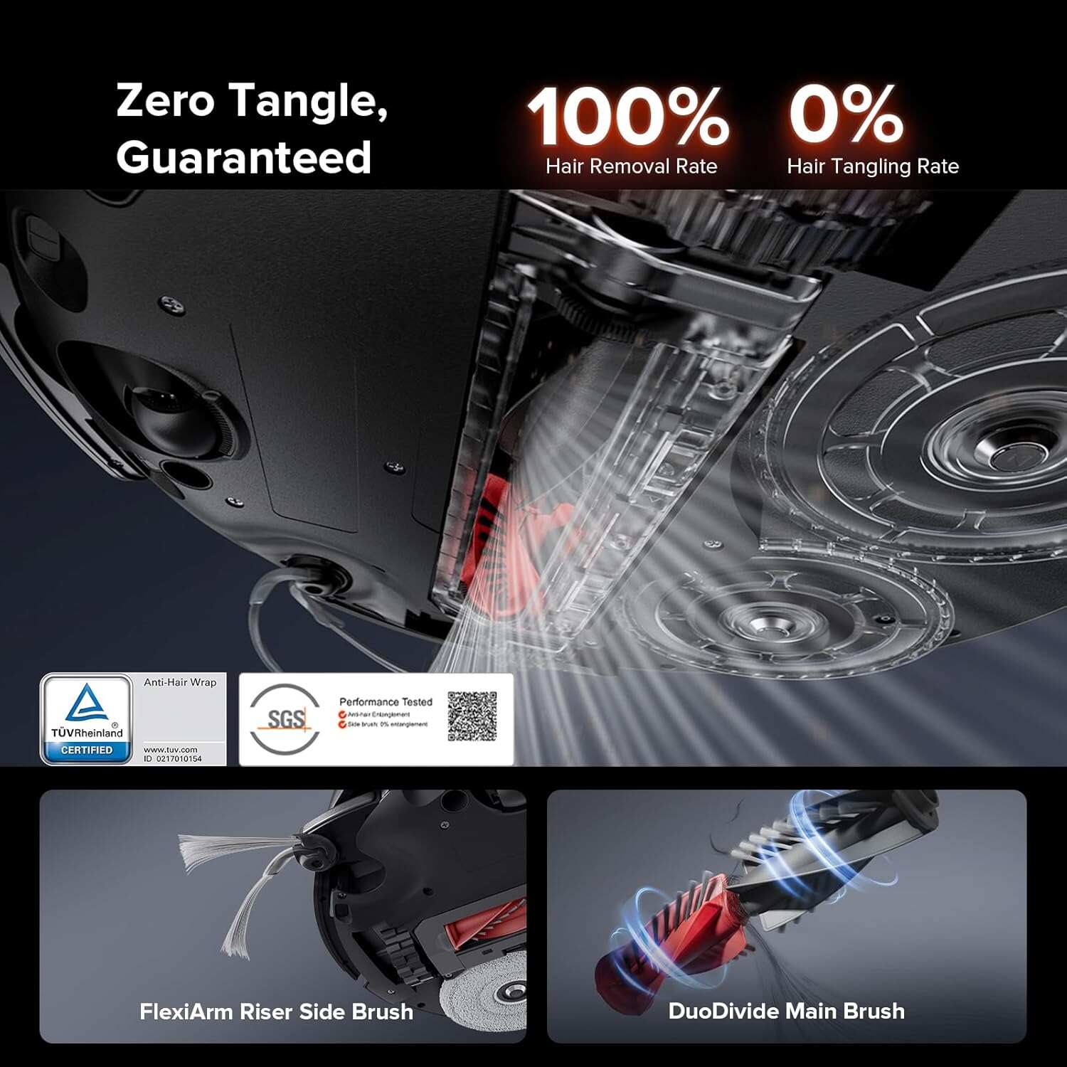 roborock Saros 10R Robot Vacuum and Mop, 22,000 Pa Suction, Zero-Tangling, 3.14’’ Ultra Slim