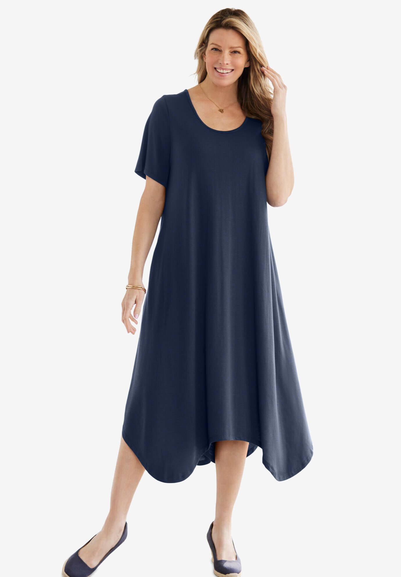 Drape Hem Dress