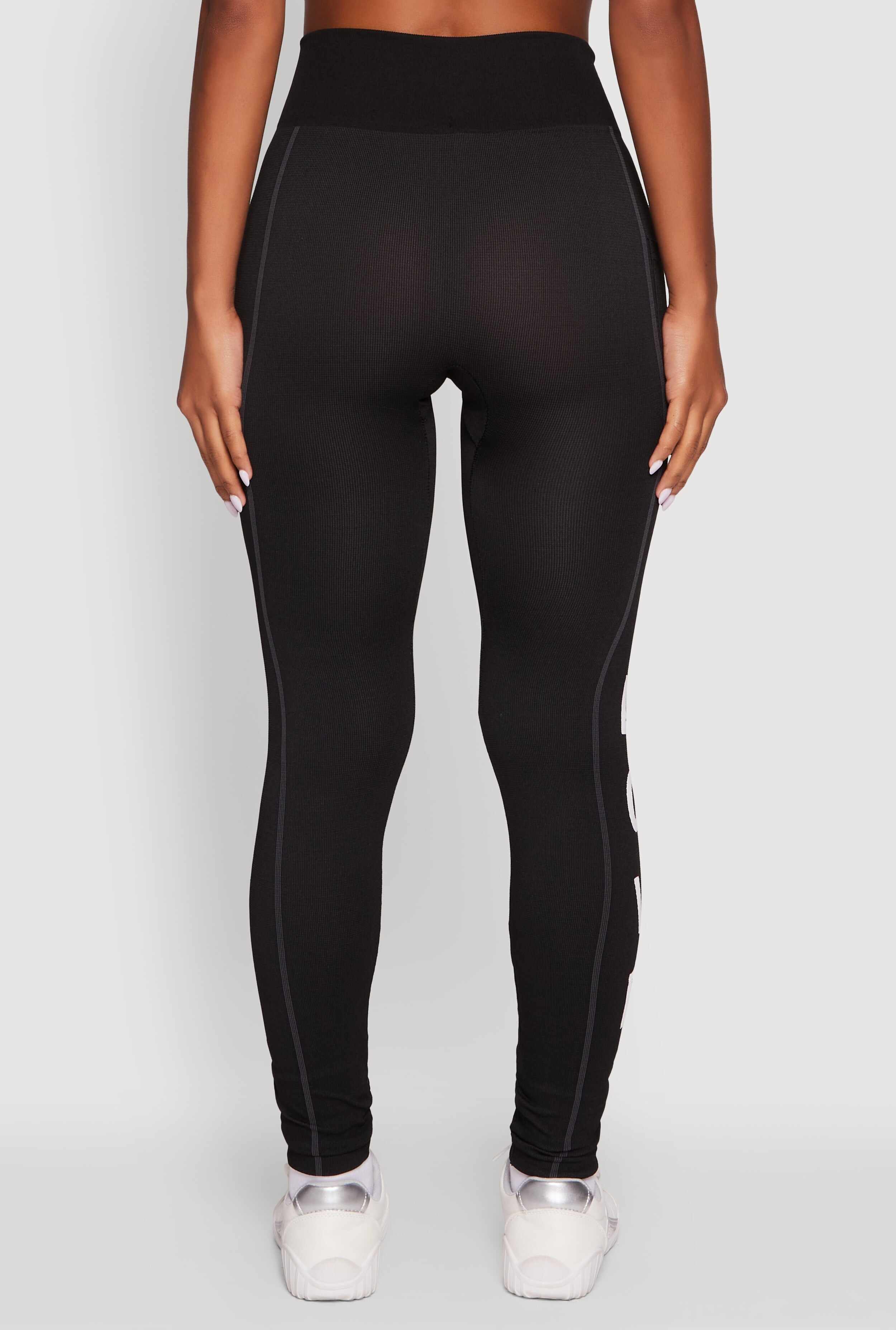 Love Graphic High Waisted Leggings with Cell Phone Pocket