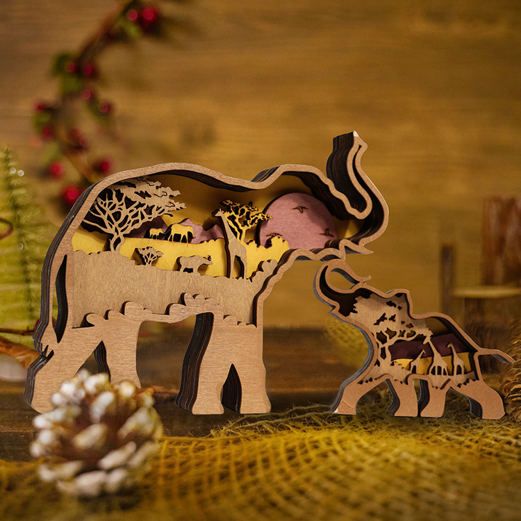 Last Day 49% OFF - elephants Carving Handcraft Gift