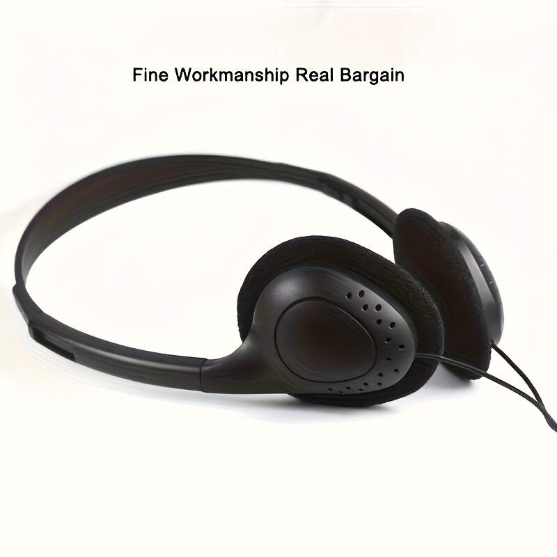 [Wired Headphones] Durable Plastic Classic Over-Ear Wired Headphones | 3.5mm Jack, 4ft Cable, 1.2 Meters, No Microphone