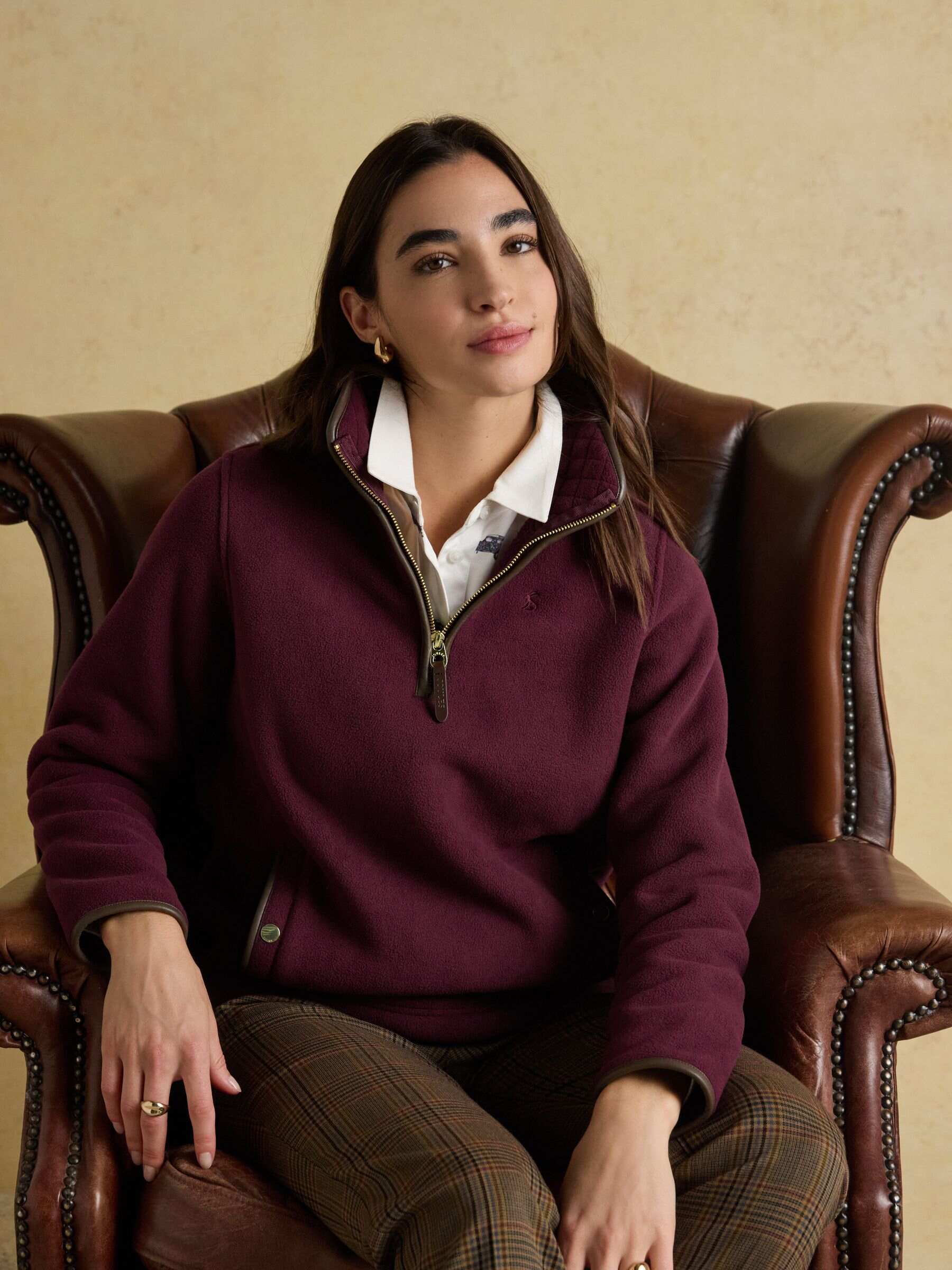 Heritage Wine Red Quarter Zip Fleece