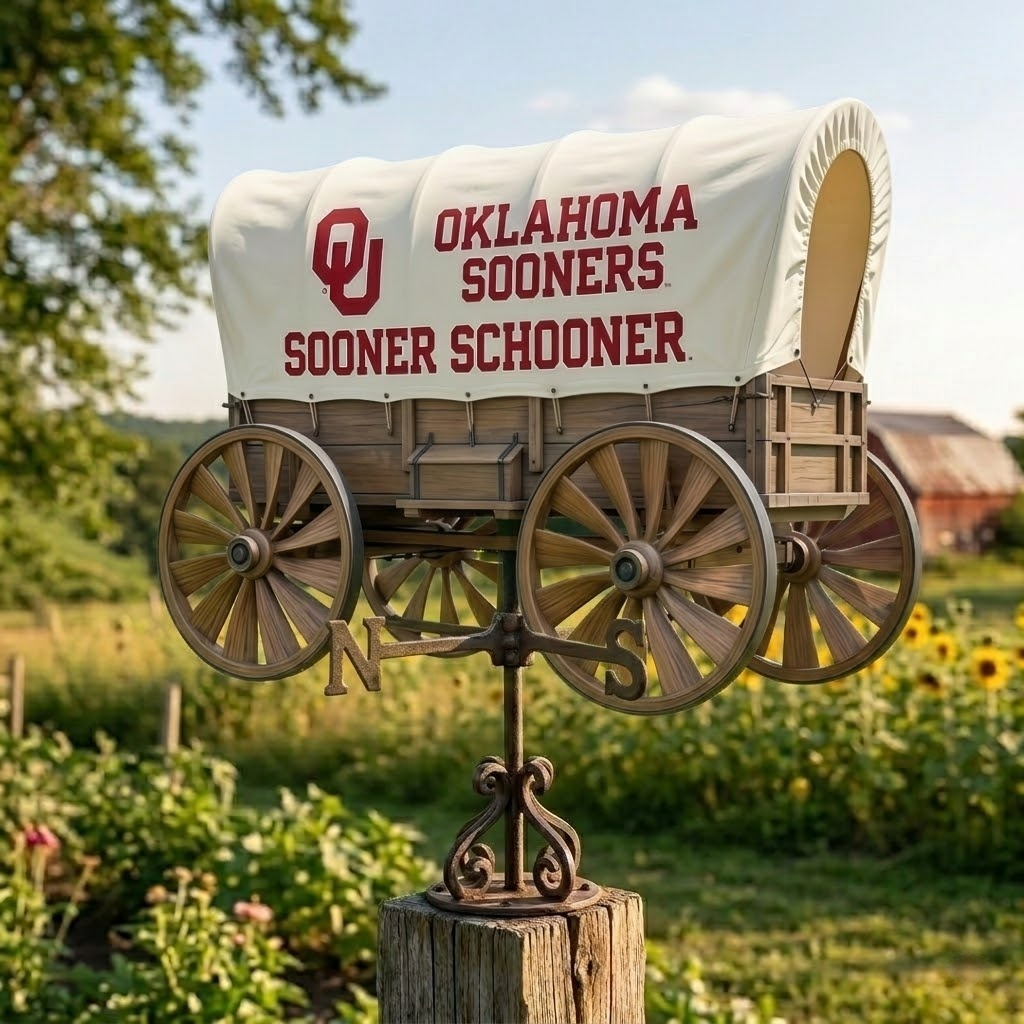 Oklahoma Sooners Schooner Garden Wind Spinner