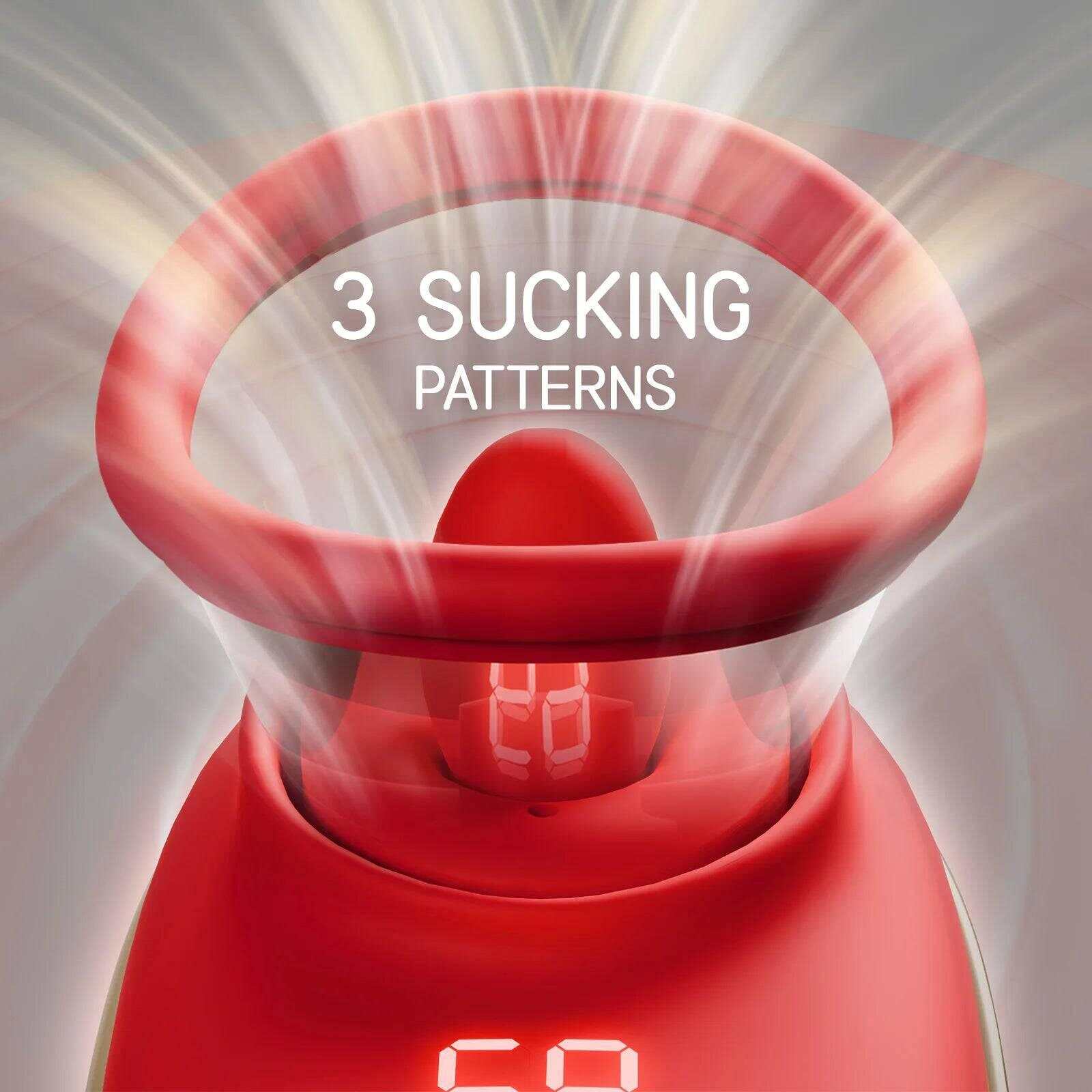 Clitoral Vibrator: Sucking & Licking Tongue Sex Toy, Nipple