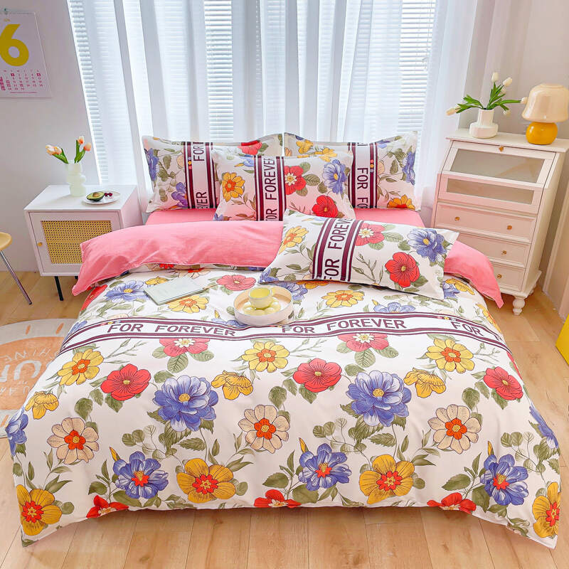 Printed Bed Sheet Set - For Forever