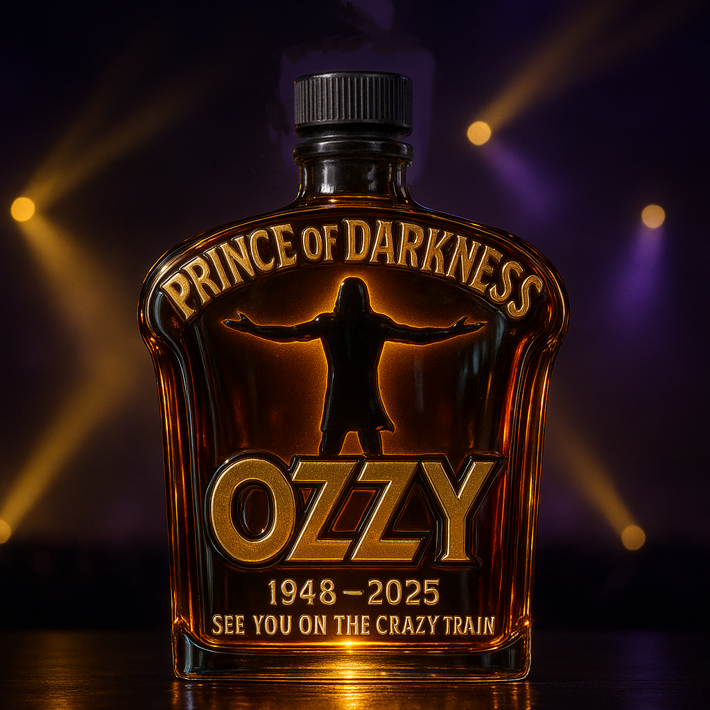 Ozzy Osbourne Memorial Whiskey Bottle