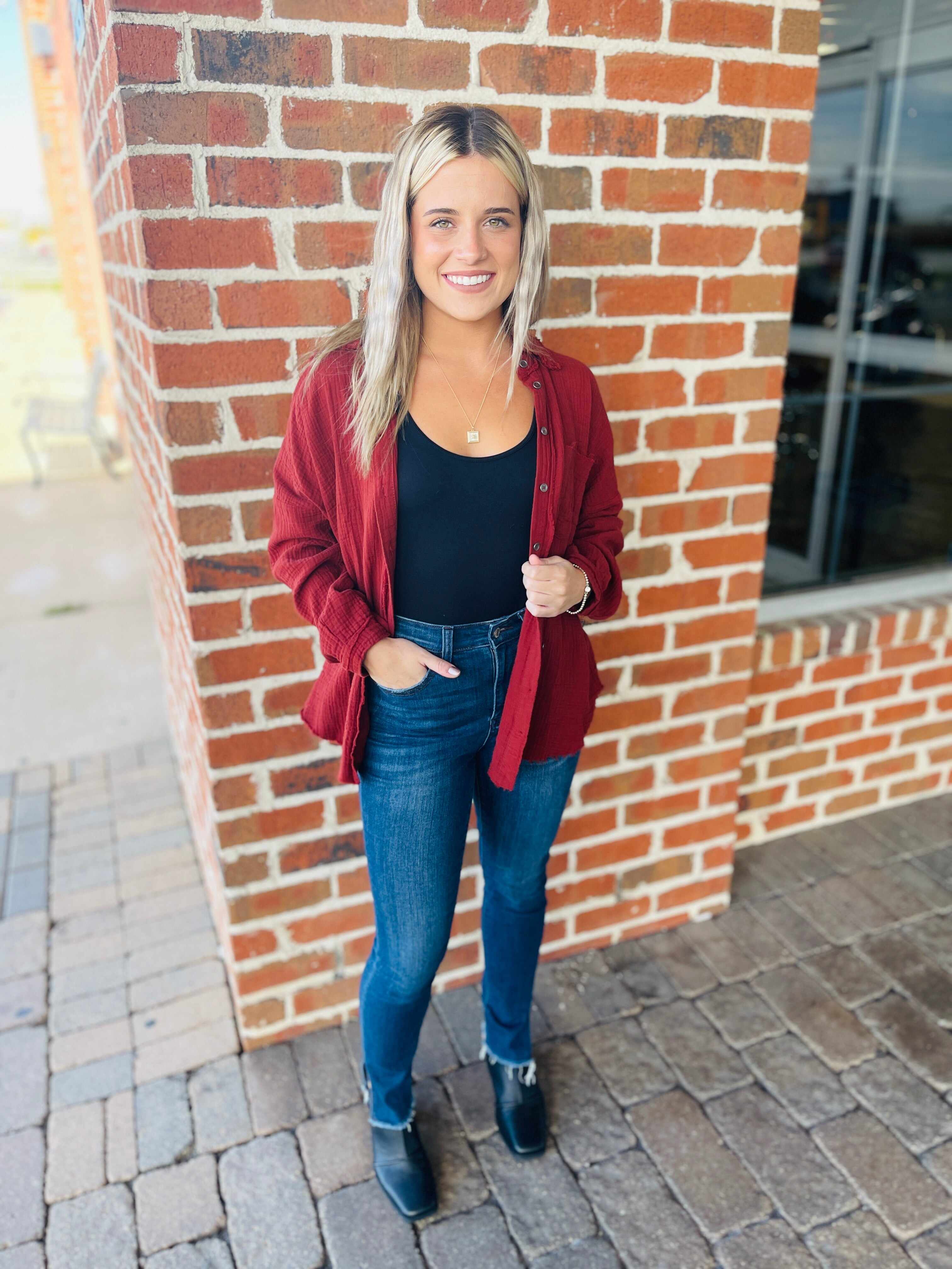 Plus/Reg Always On Your Side Slit Skinny Jeans