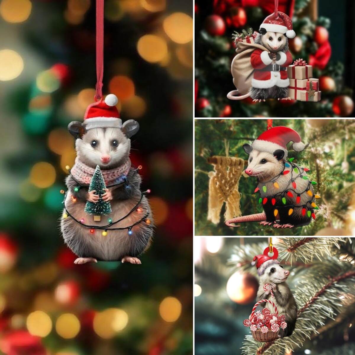 Possum Christmas Ornaments