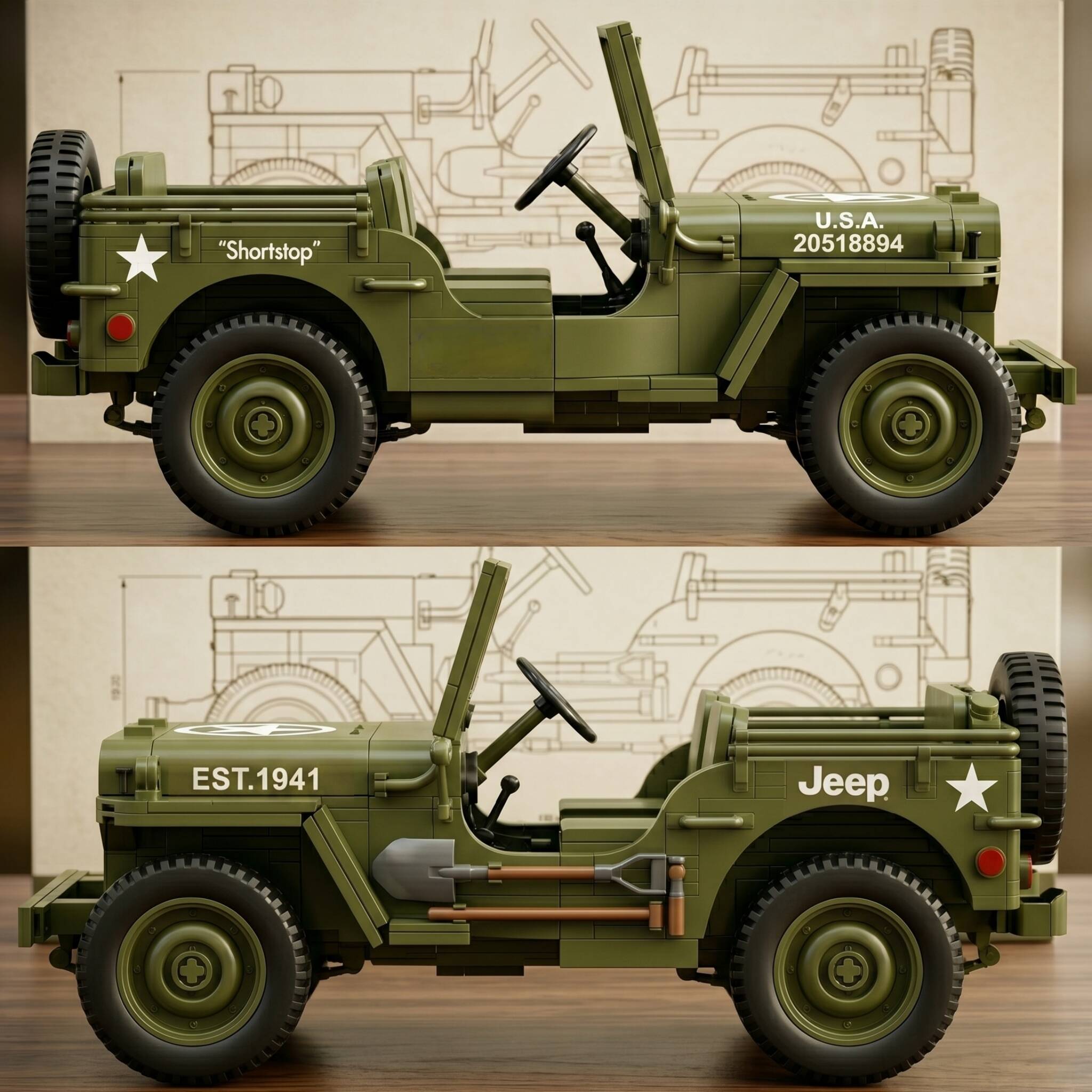 🎁Jeep 85th Anniversary: Build The Legend (1941 Pcs)！