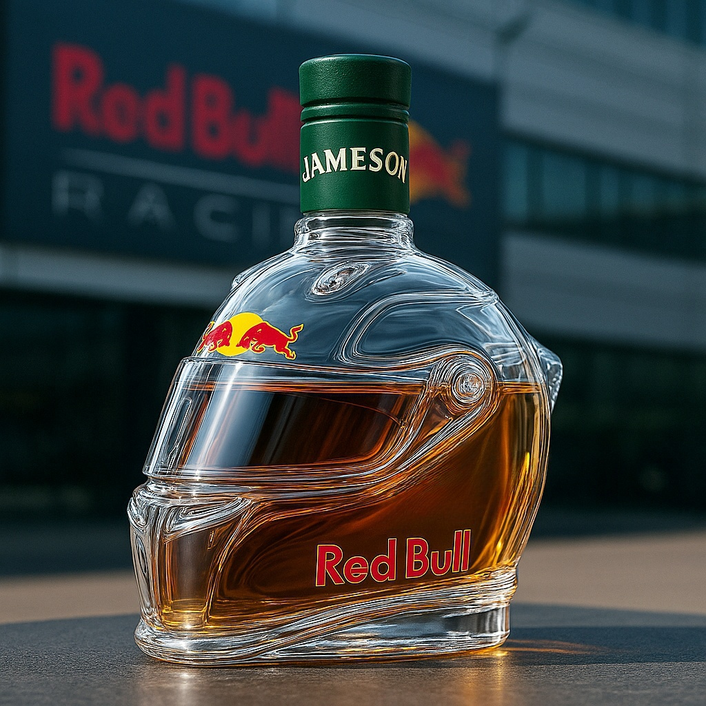 F1 Red Bull Racing Helmet Whiskey Bottle