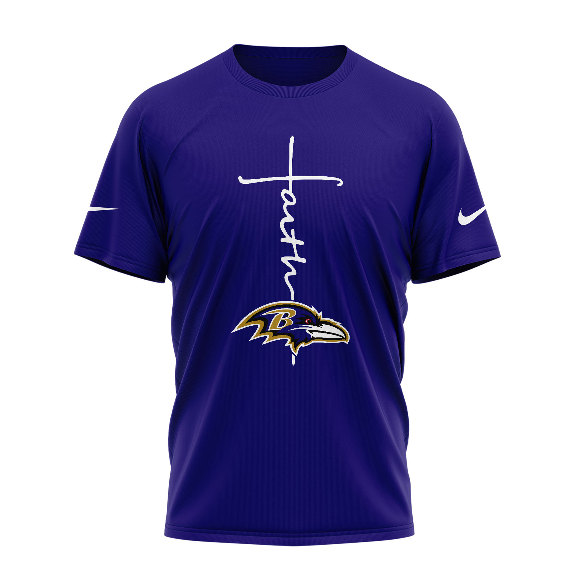 Baltimore Ravens | Premium NFL Faith Over Fear 3D Shirt NY