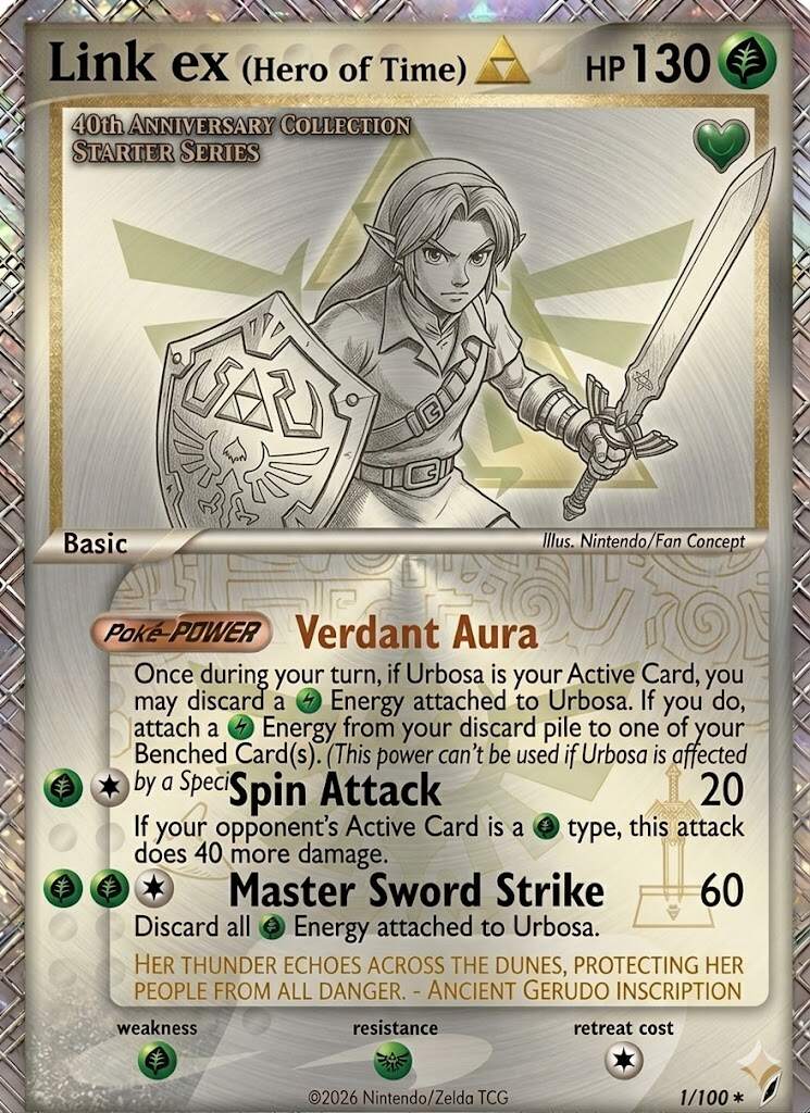 The Legend of Zelda 40th Anniversary Legacy TCG Cards
