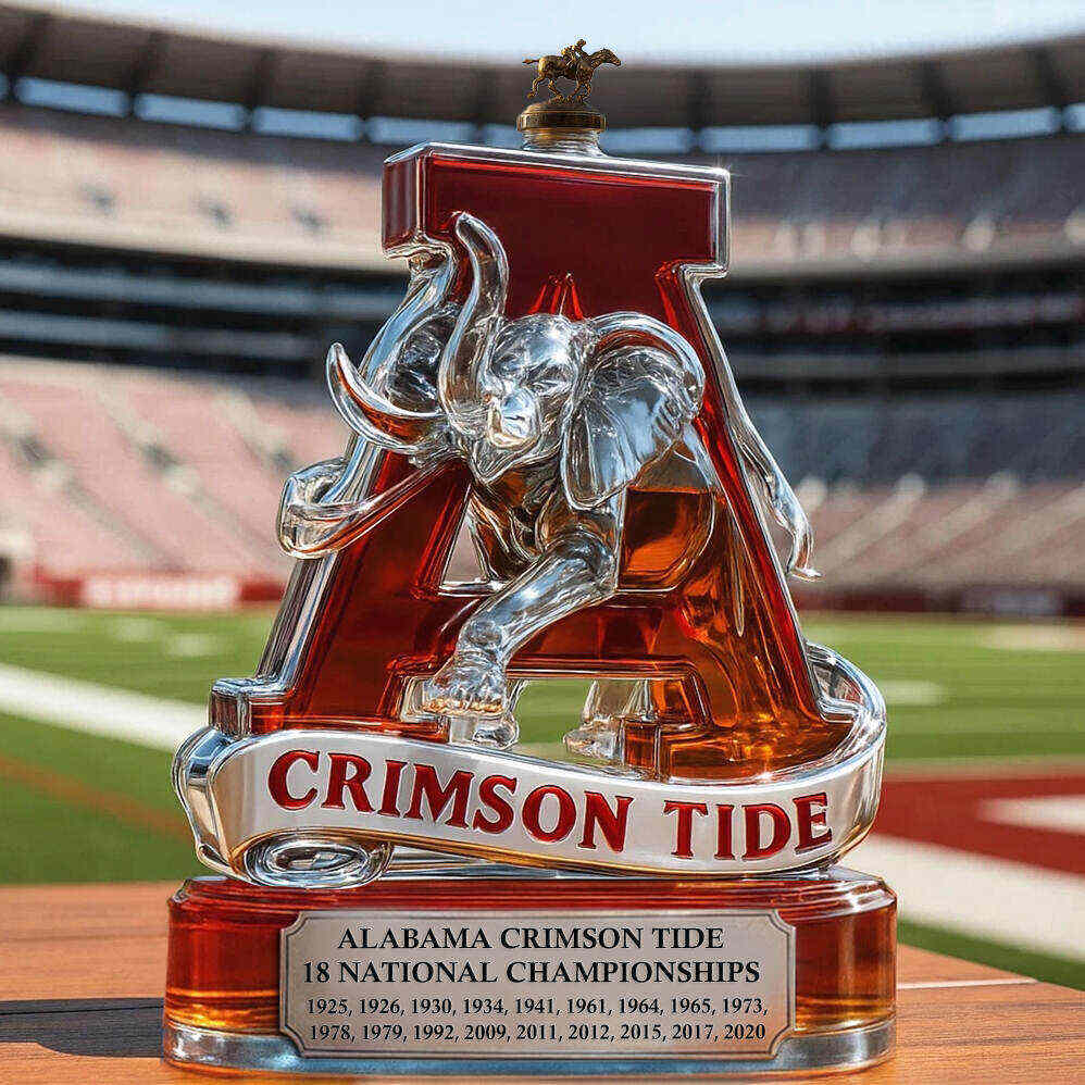 Alabama Crimson Tide Whiskey Bottle