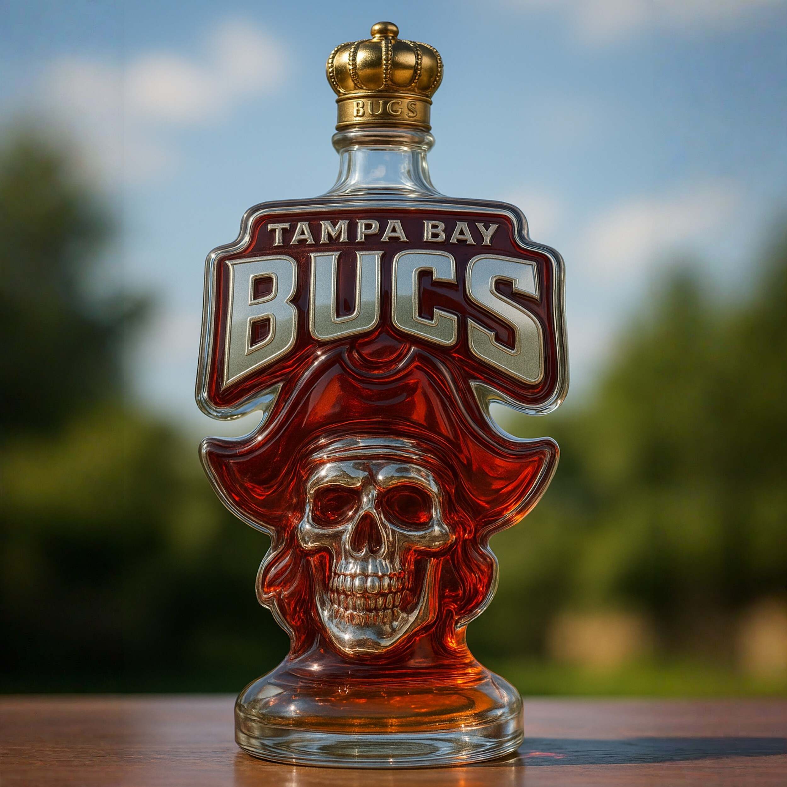 Tampa Bay Buccaneers Whiskey Bottle