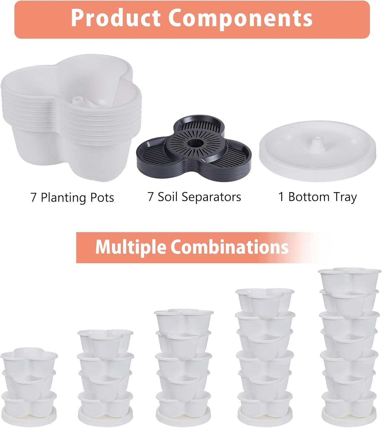 VECELO 7 Tier Vertical Garden Planter